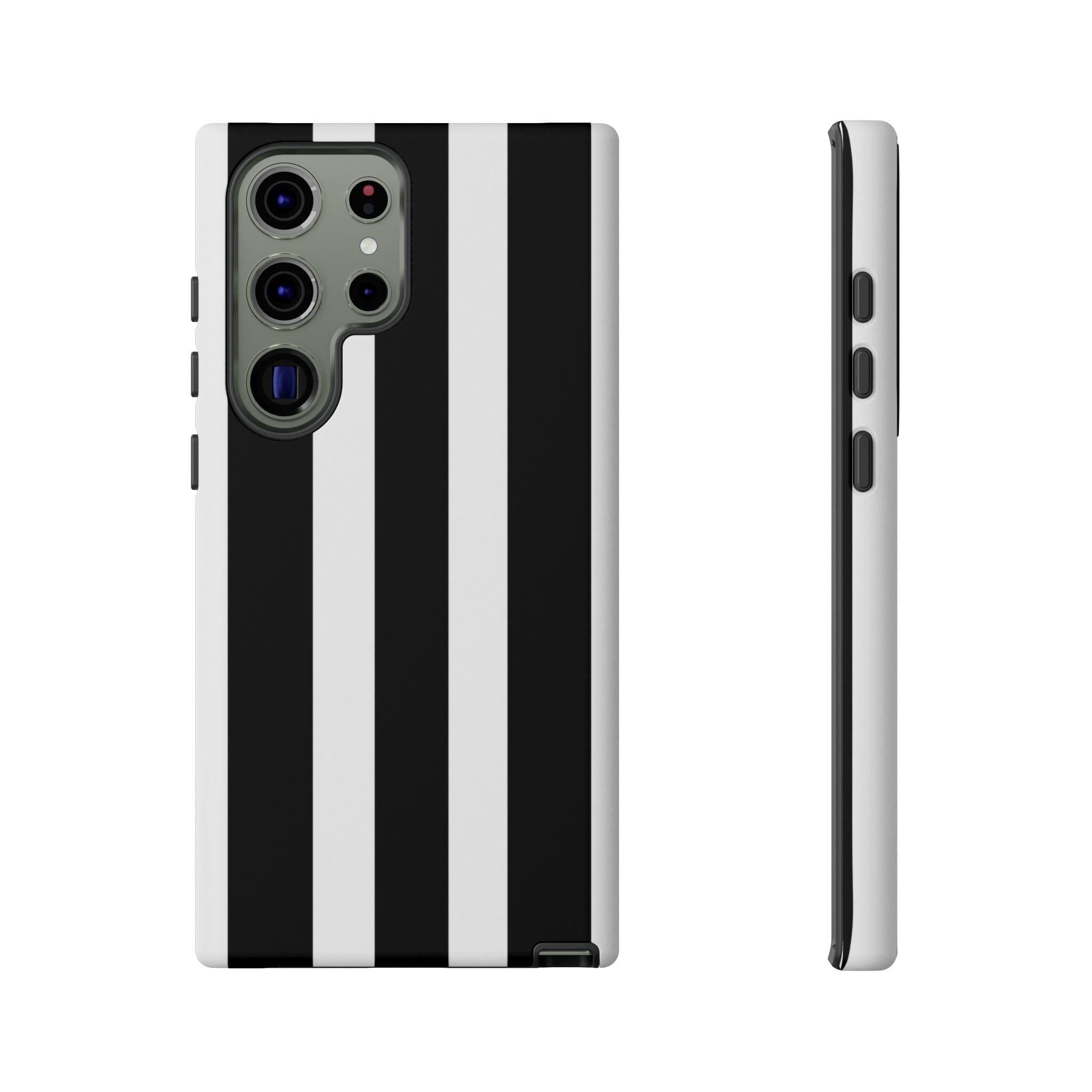 Black & White Vertical Stripe Phone Case — Tough Protective iPhone Cover