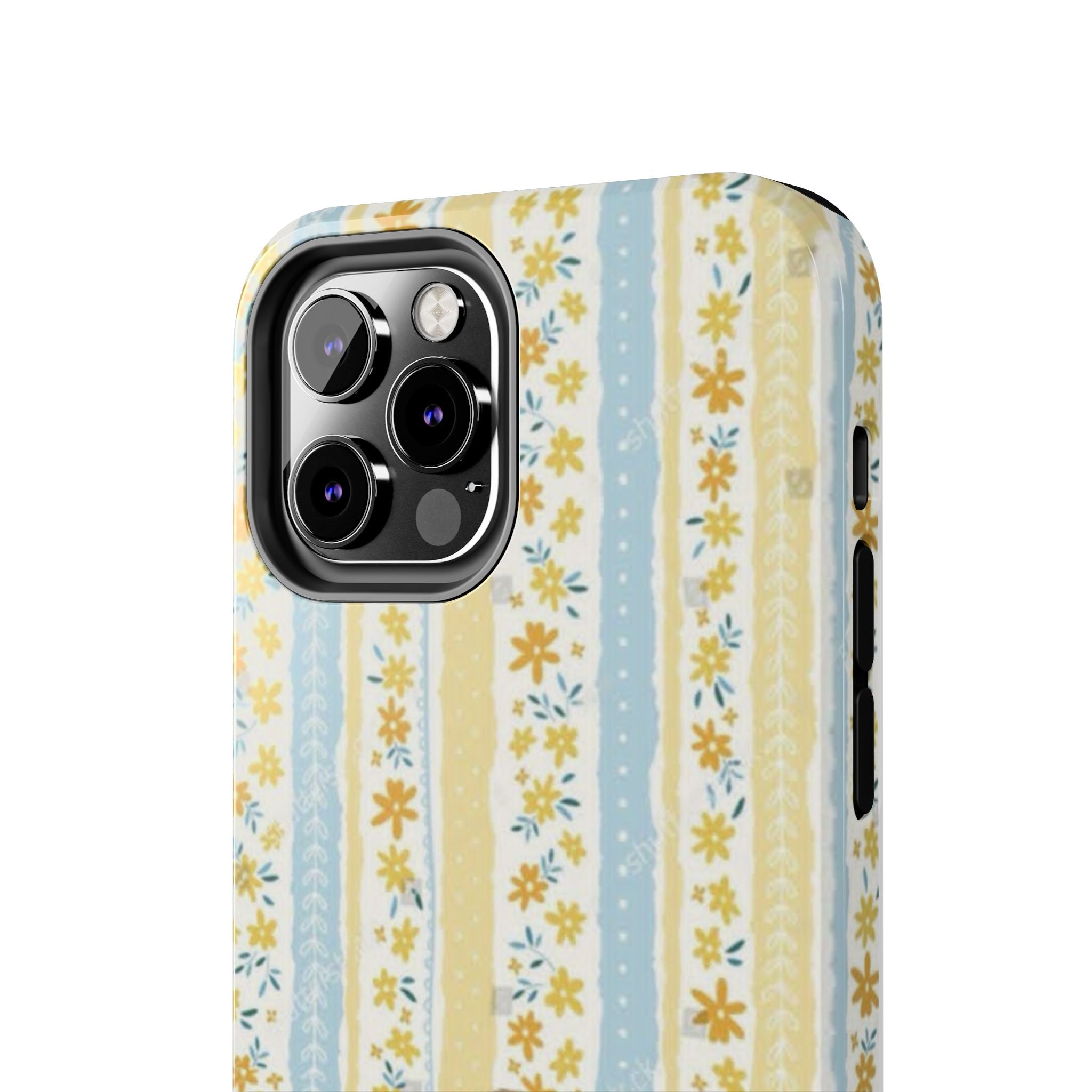 Cowboy Goose Tough Phone Case — Cute Farm Animal iPhone Case with Floral Stripes