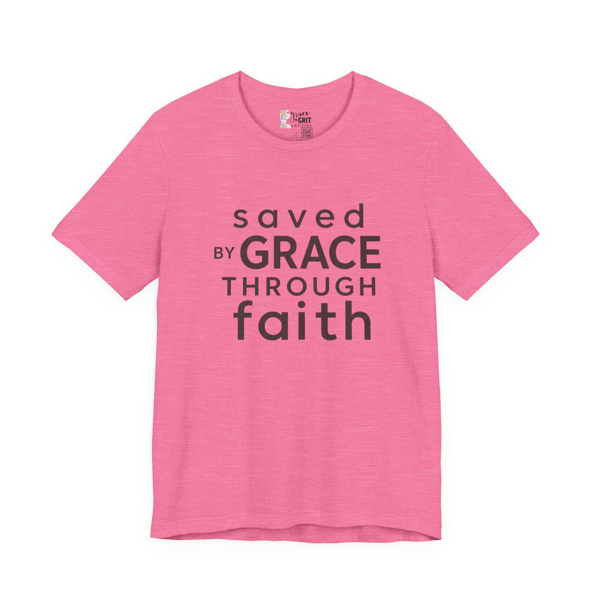 Saved by Grace Through Faith T-Shirt — Christian Faith Inspirational Tee