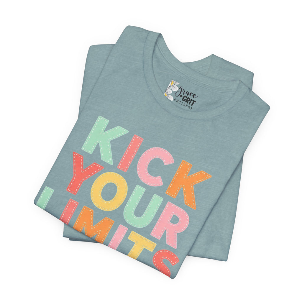 Kick Your Limits T-Shirt | Motivational Martial Arts Graphic Tee
