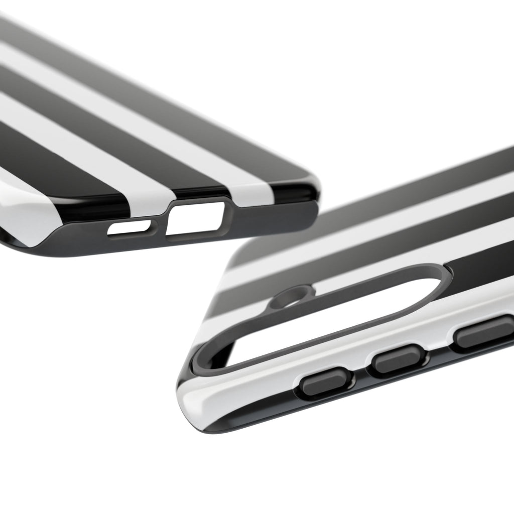 Black & White Vertical Stripe Phone Case — Tough Protective iPhone Cover