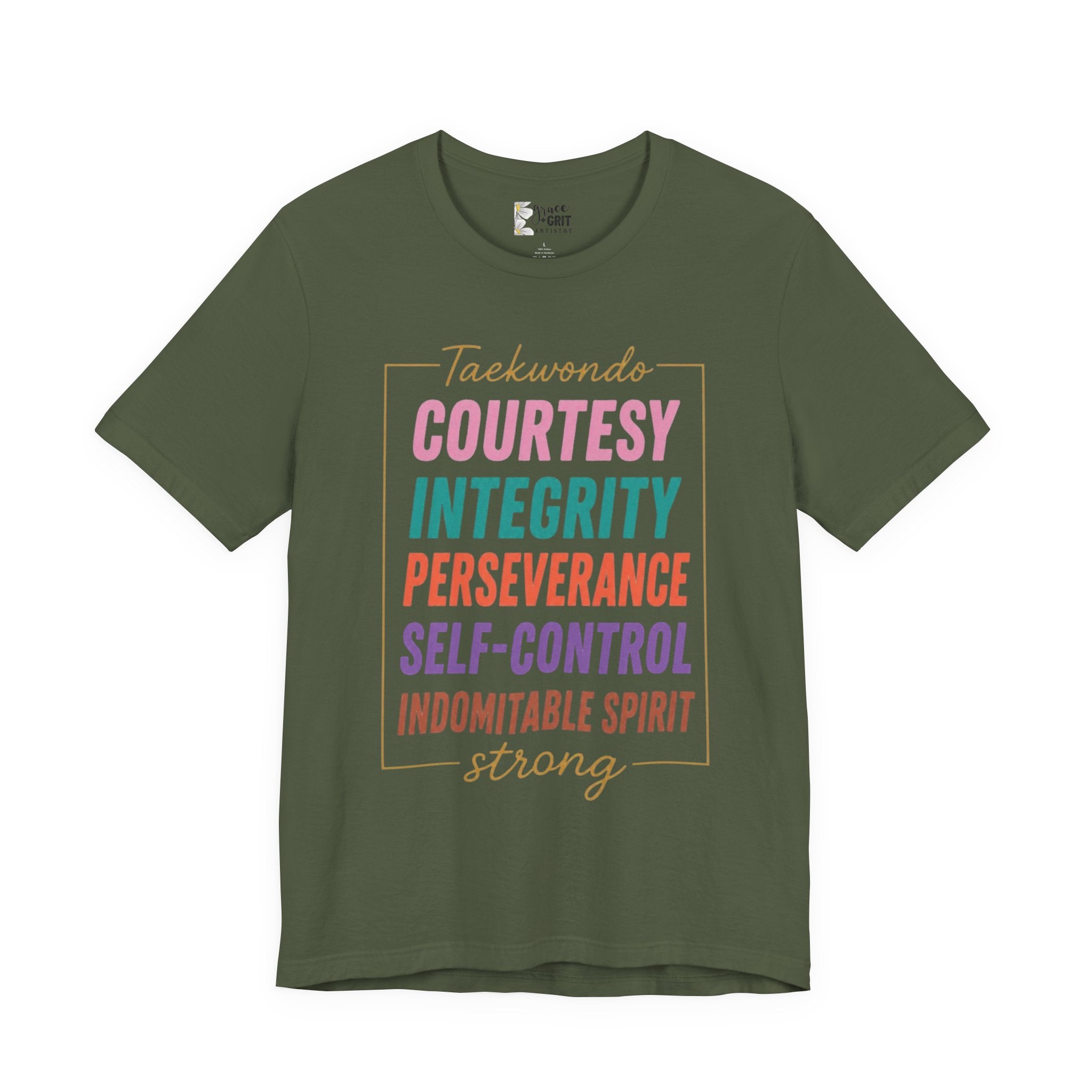Taekwondo Values COURTESY INTEGRITY PERSEVERANCE tee | Martial Arts Principles T-Shirt