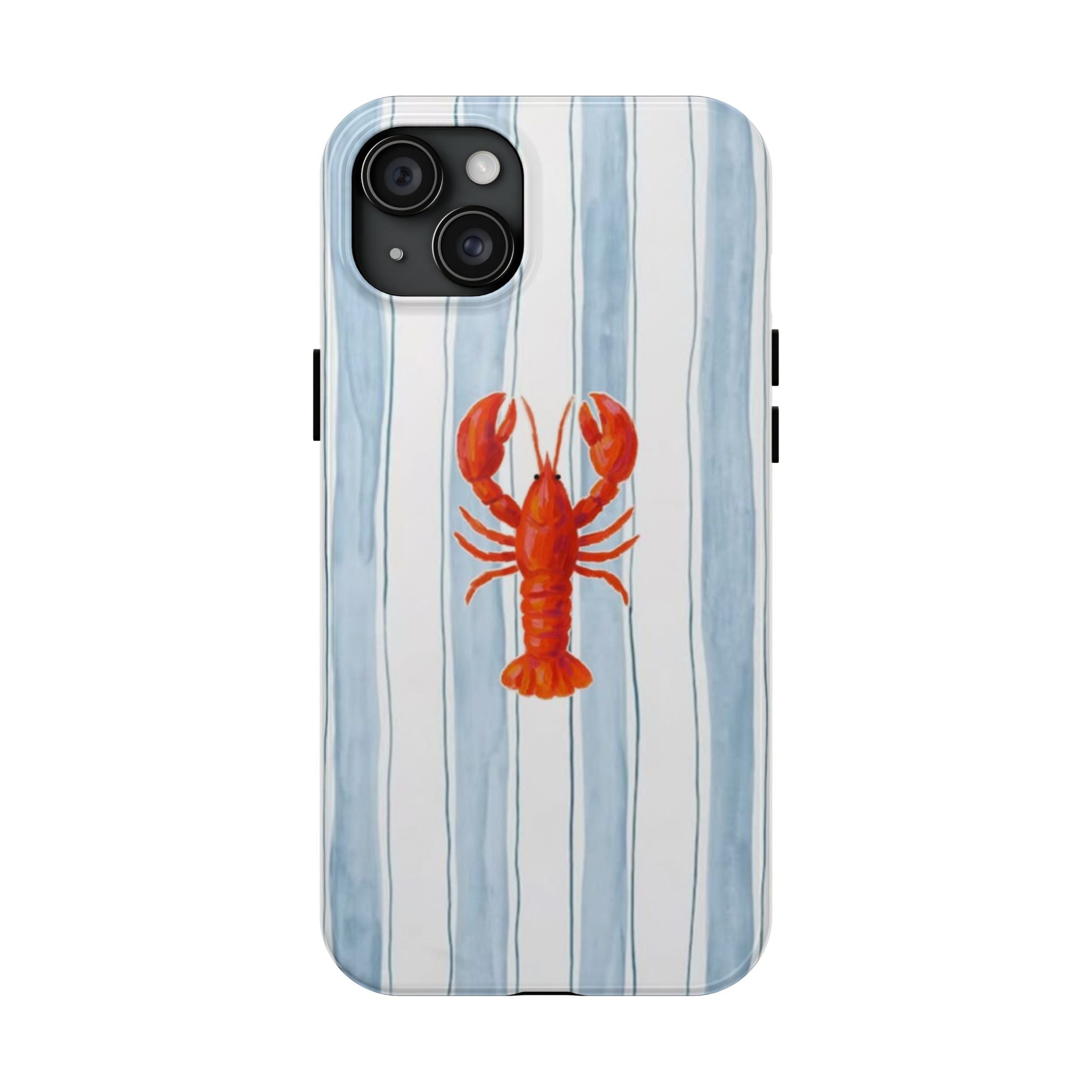 Lobster Stripe Tough Phone Case — Coastal Nautical Protective Cover