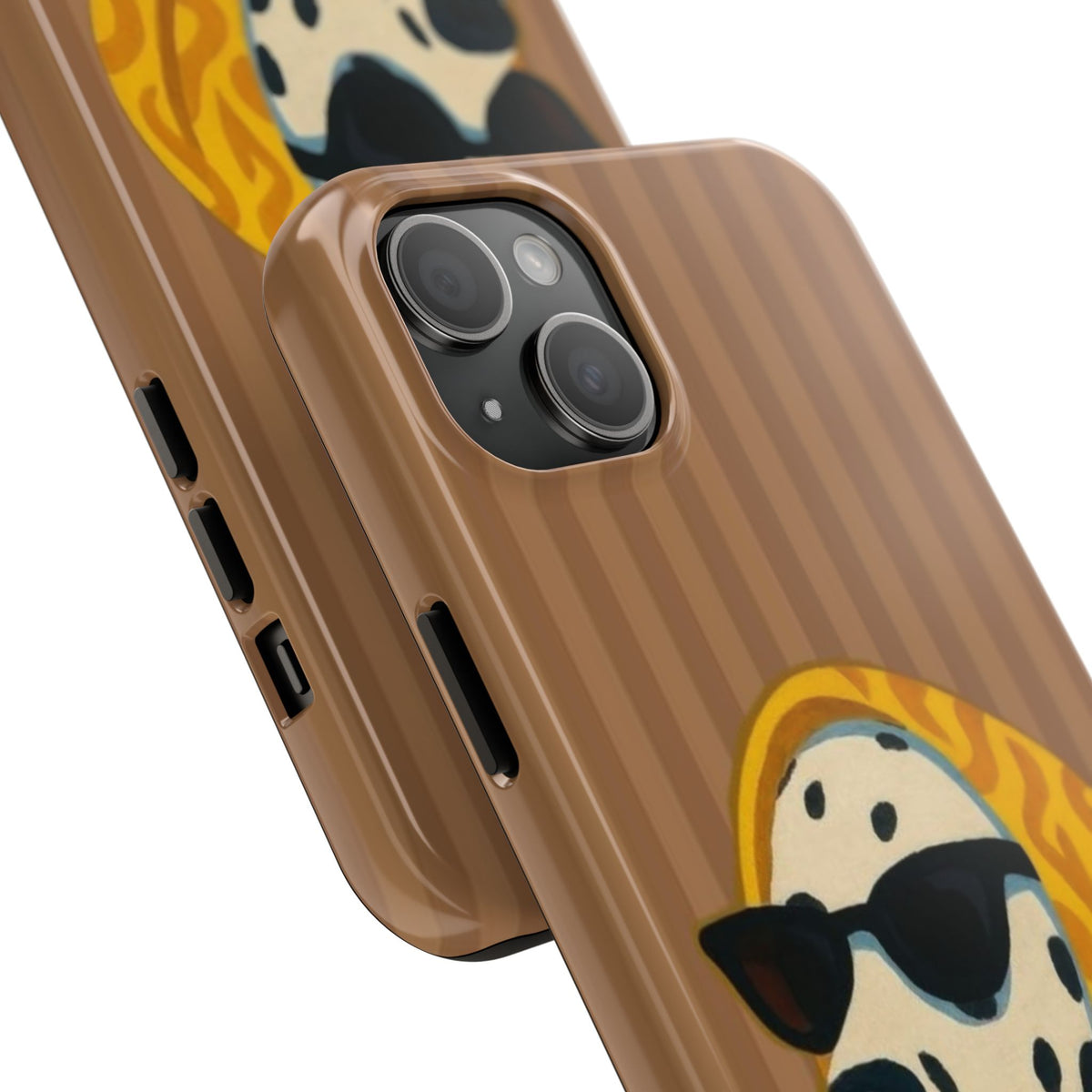 Dalmatian in Scarf Tough Phone Case — Retro Dog Print Protective Cover