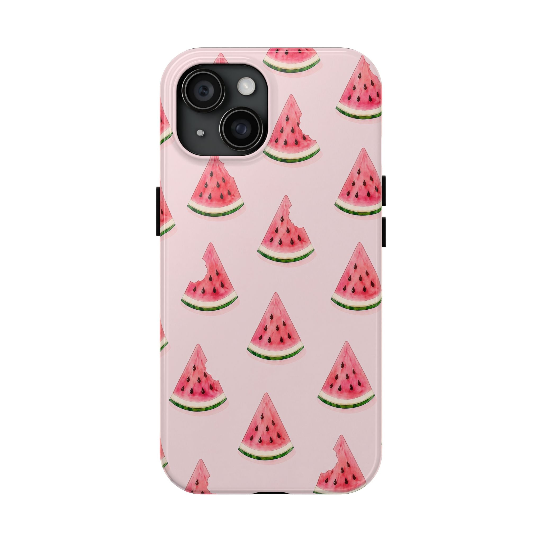Watermelon Slice Tough Phone Case — Pink Fruit Pattern, Summer Phone Cover