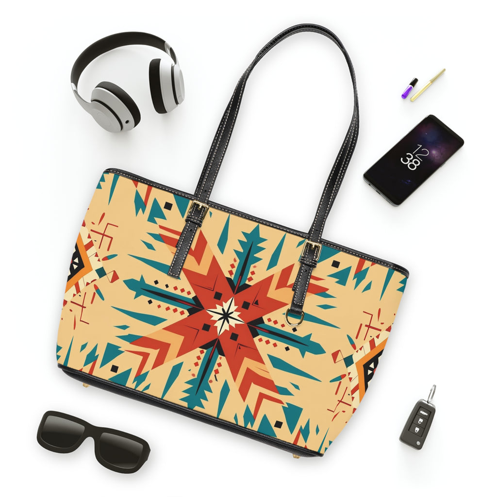 Southwestern Aztec Pattern PU Leather Shoulder Bag