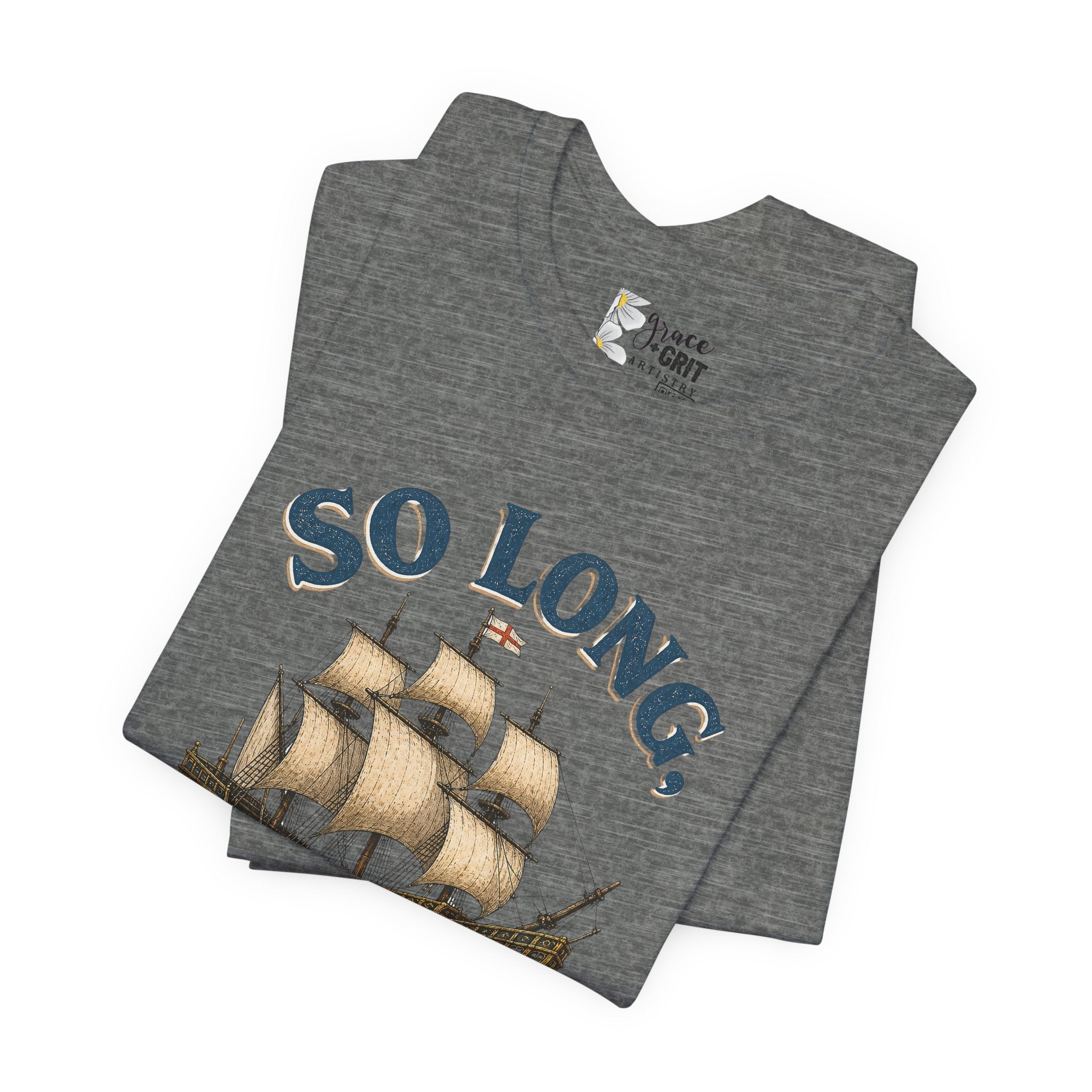 So Long London Ship T-Shirt — Vintage Sailing Graphic Tee