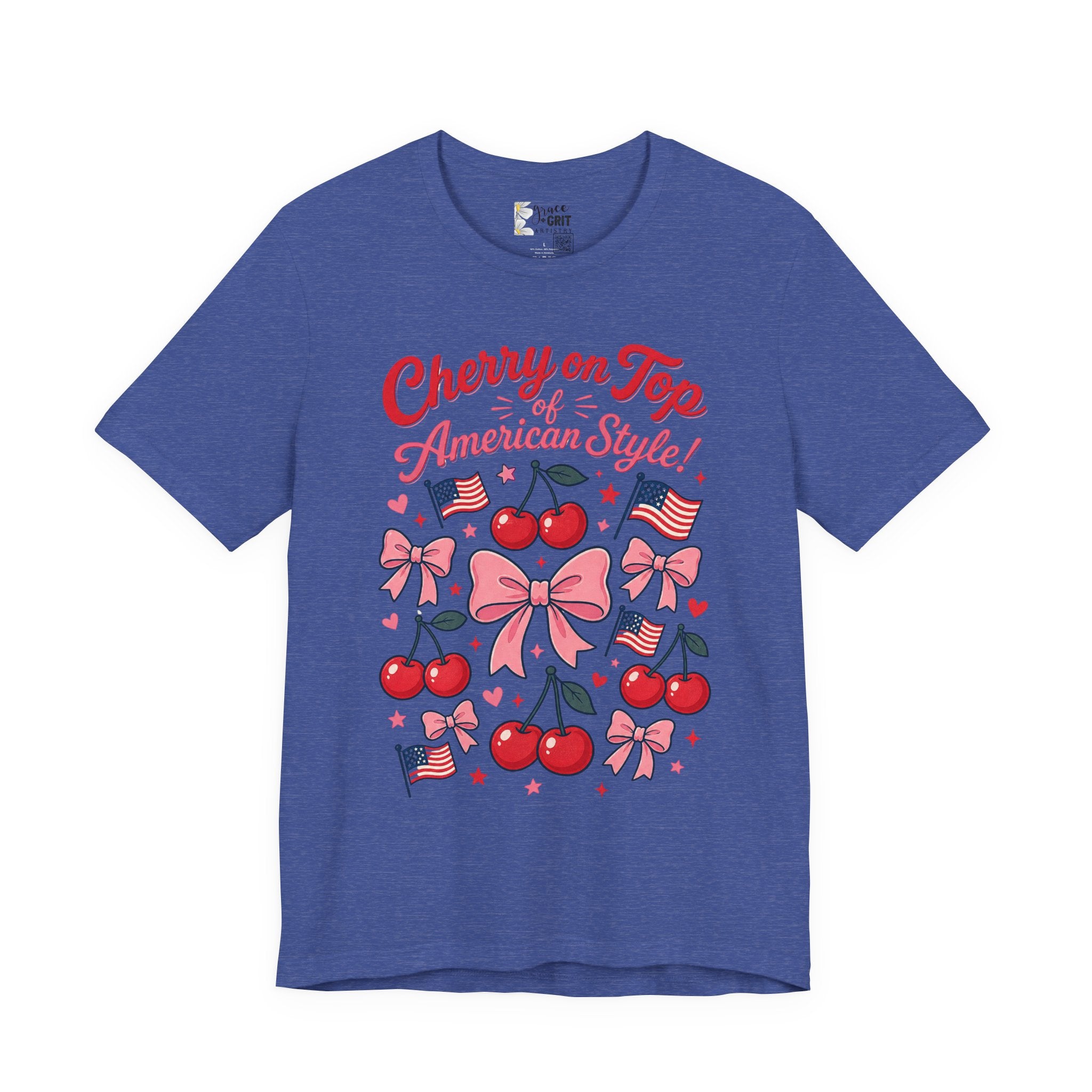 Cherry on Top American Style Tee — Patriotic Cherry Graphic Shirt