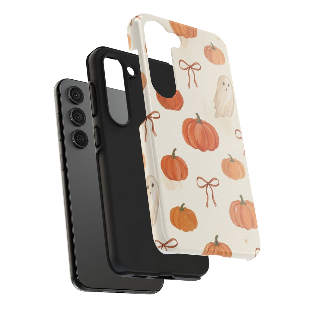 Pumpkin Ghost Phone Case – Cute Halloween Fall Pattern