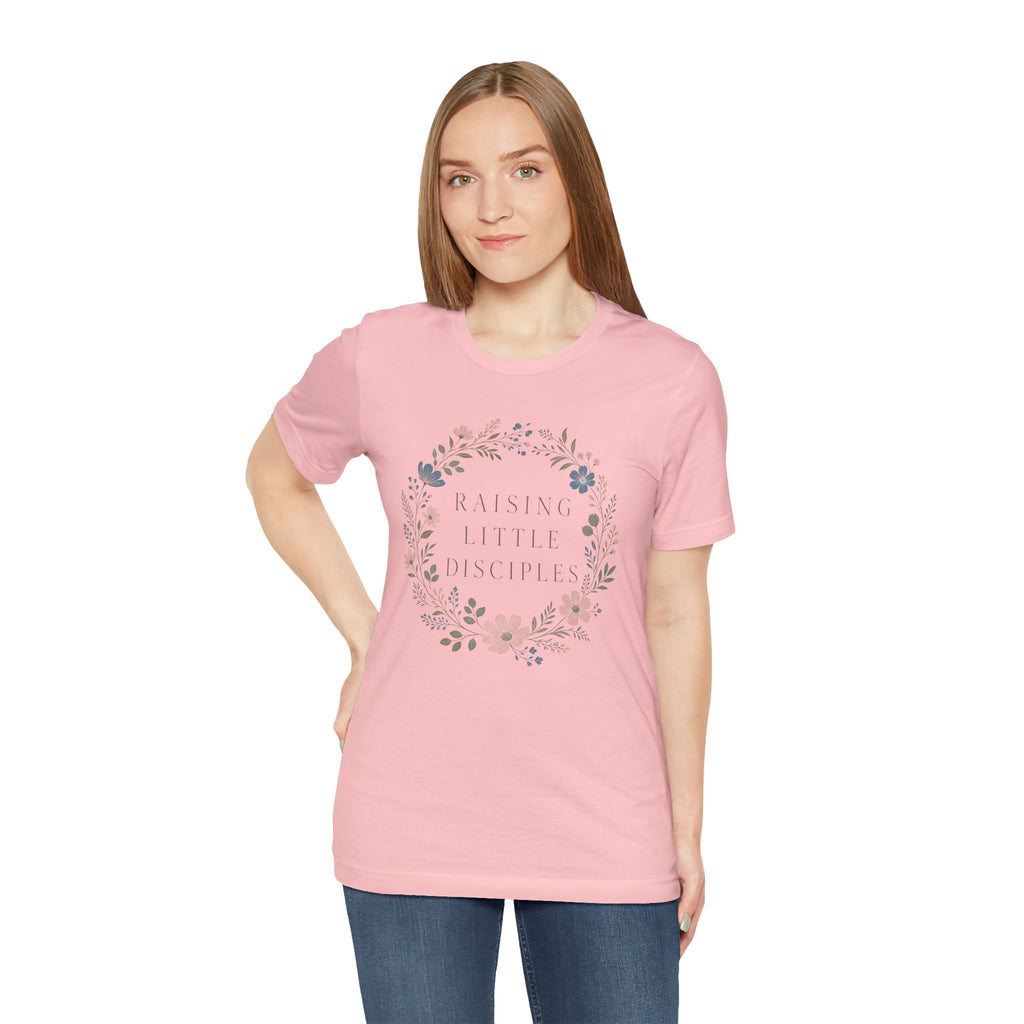 T-Shirt — "Raising Little Disciples" Floral Kids Ministry Tee