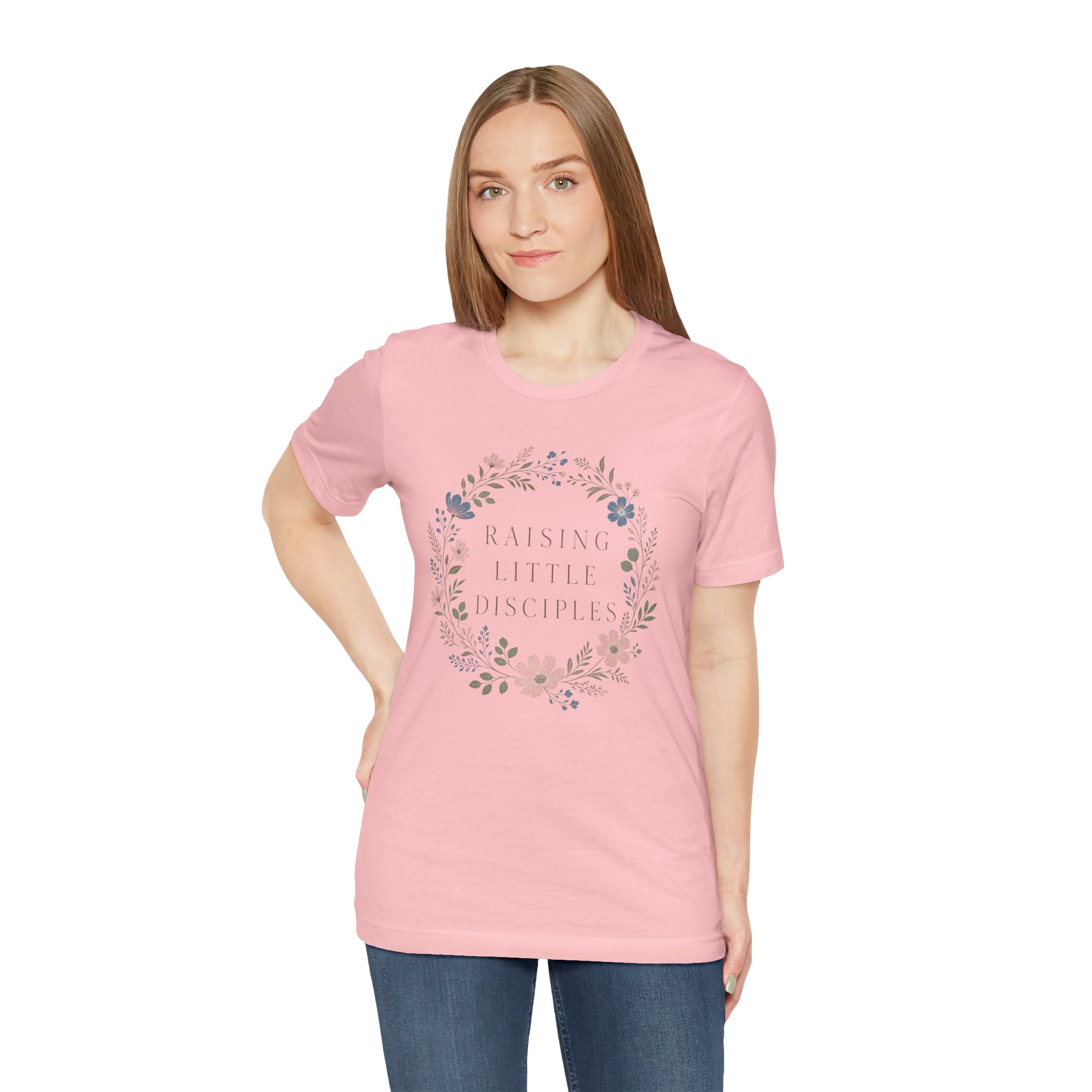T-Shirt — "Raising Little Disciples" Floral Kids Ministry Tee