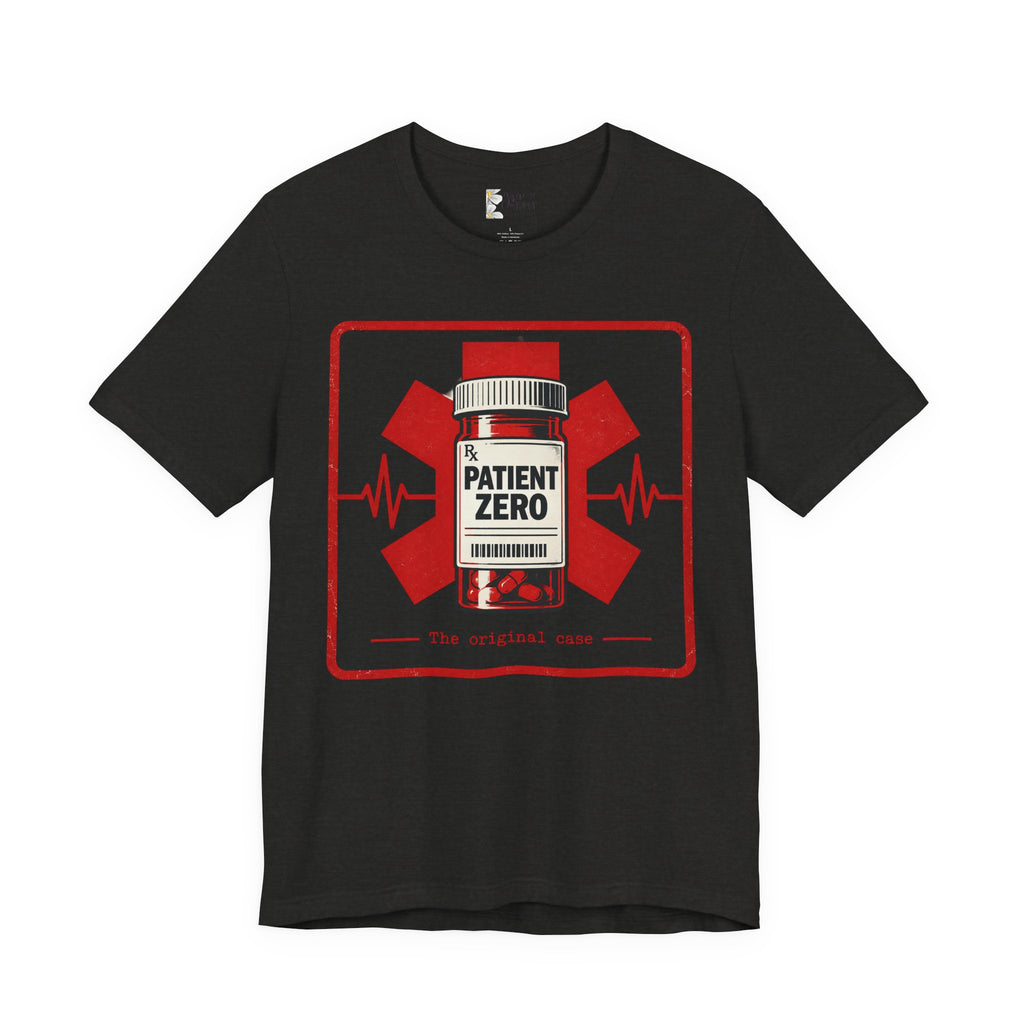 Patient Zero Tee – Medical Biohazard Pill Bottle Graphic T-Shirt