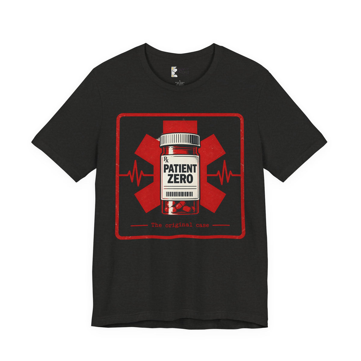 Patient Zero Tee – Medical Biohazard Pill Bottle Graphic T-Shirt