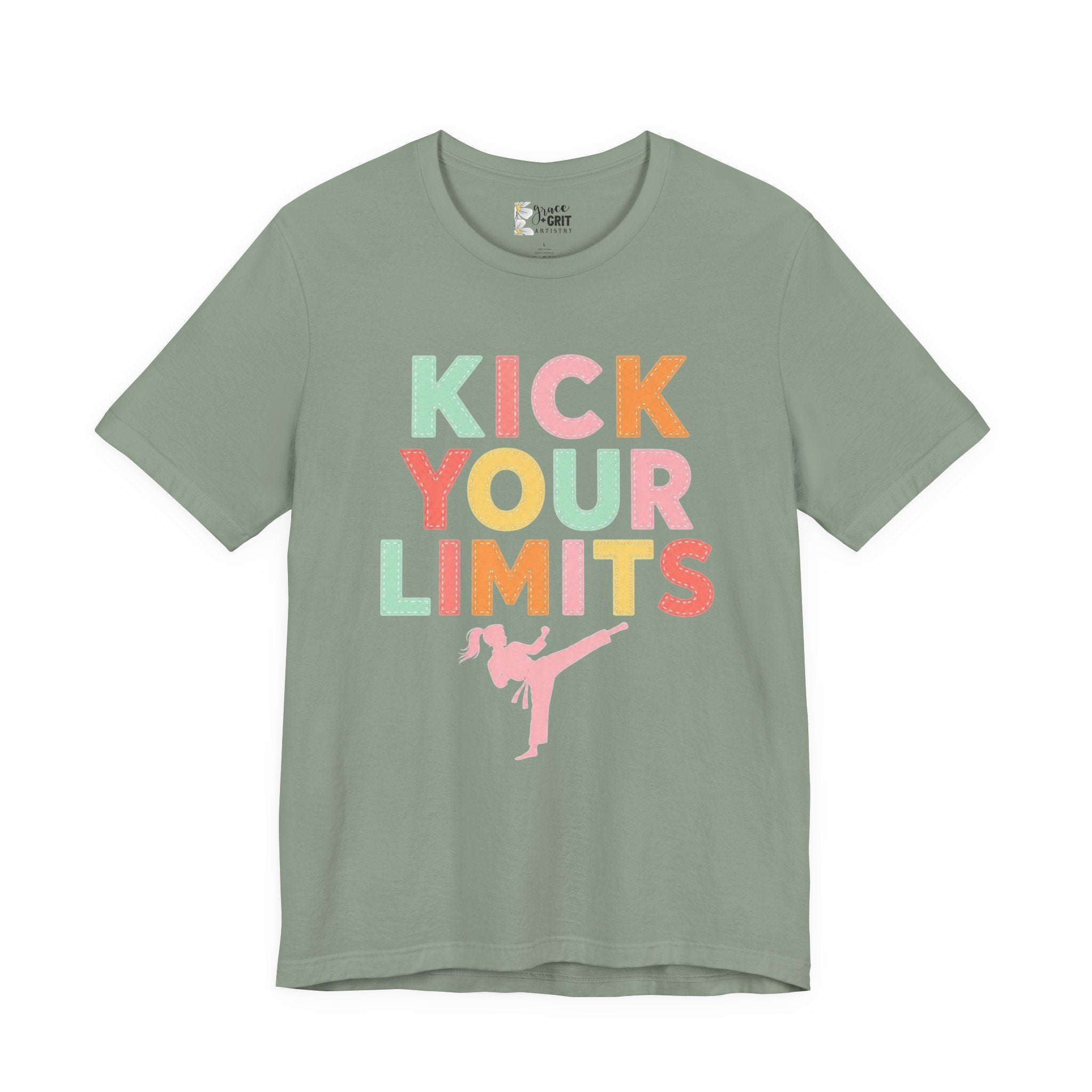 Kick Your Limits T-Shirt | Motivational Martial Arts Graphic Tee