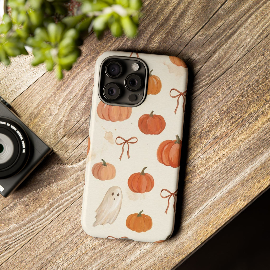 Autumn Pumpkin Ghost Tough Phone Case