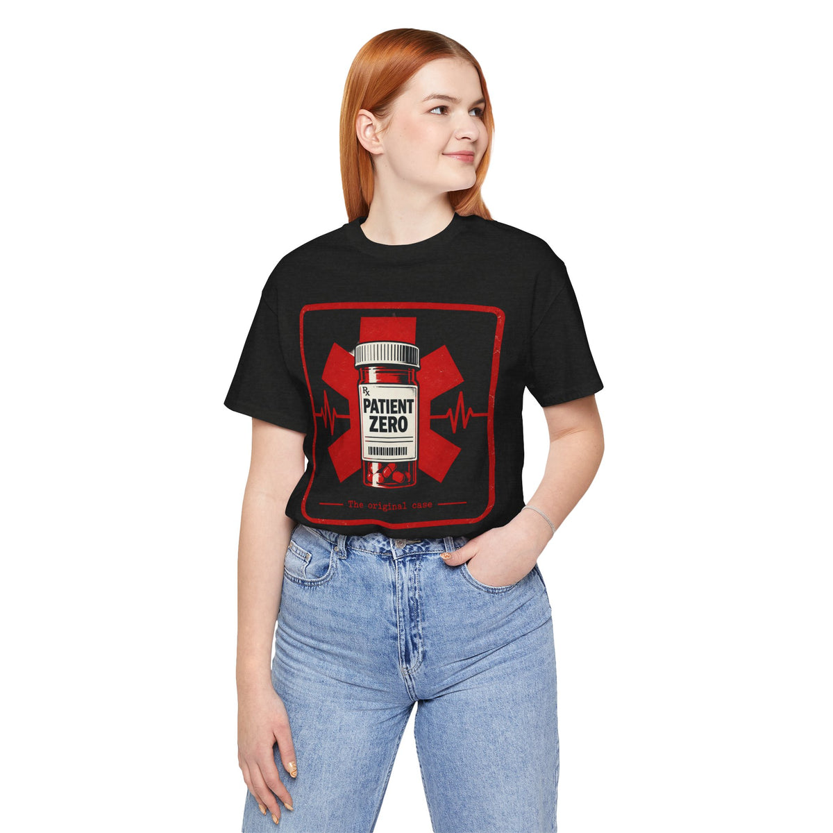Patient Zero Tee – Medical Biohazard Pill Bottle Graphic T-Shirt