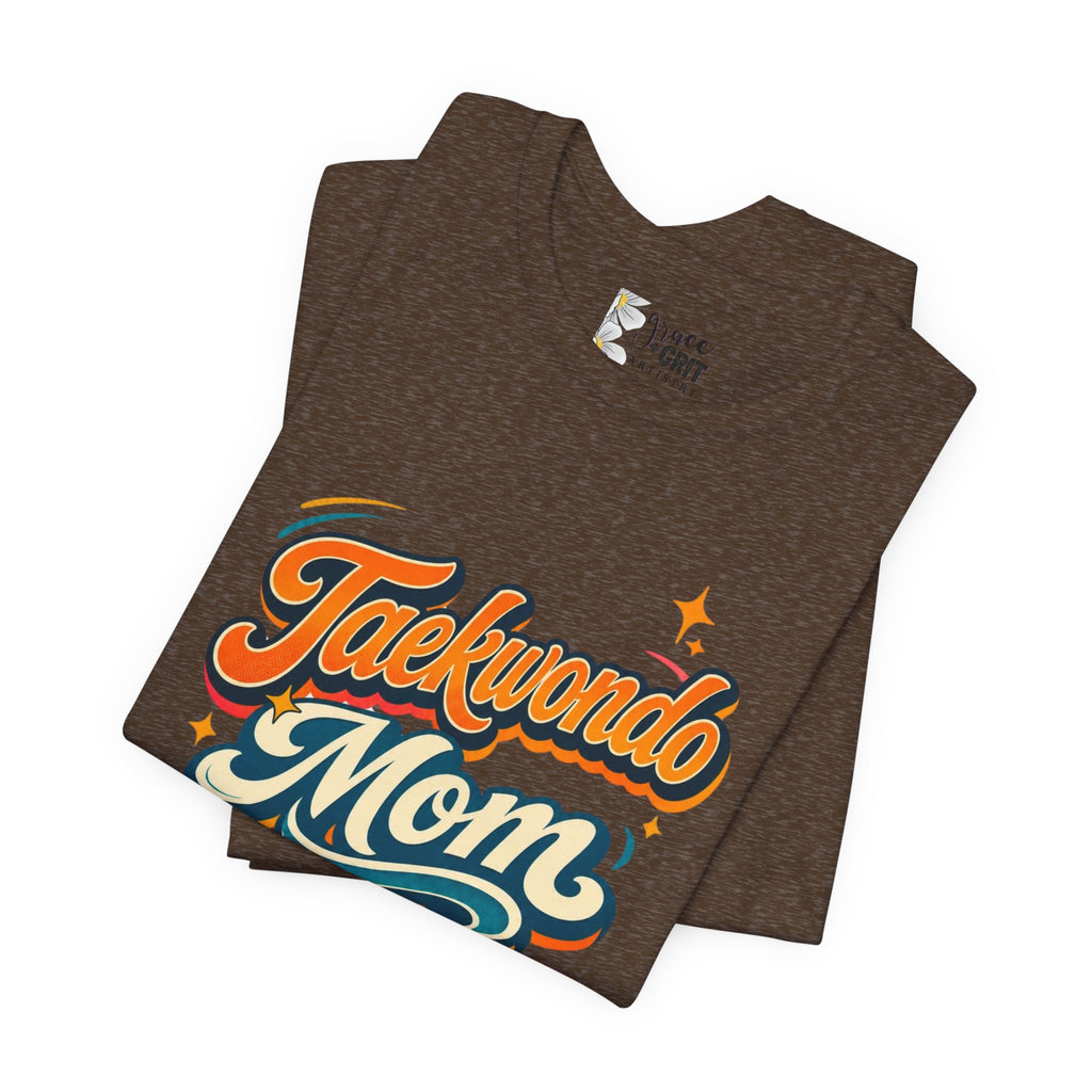 Taekwondo Mom T-Shirt | Retro Script Martial Arts Mom Tee