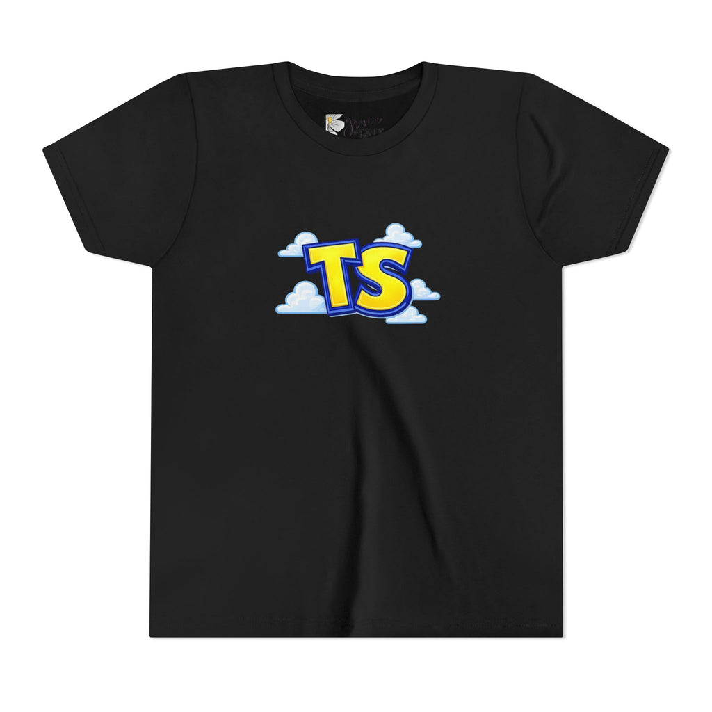 Youth Tee — Playful 'TS' Cloud Logo Kids T-Shirt