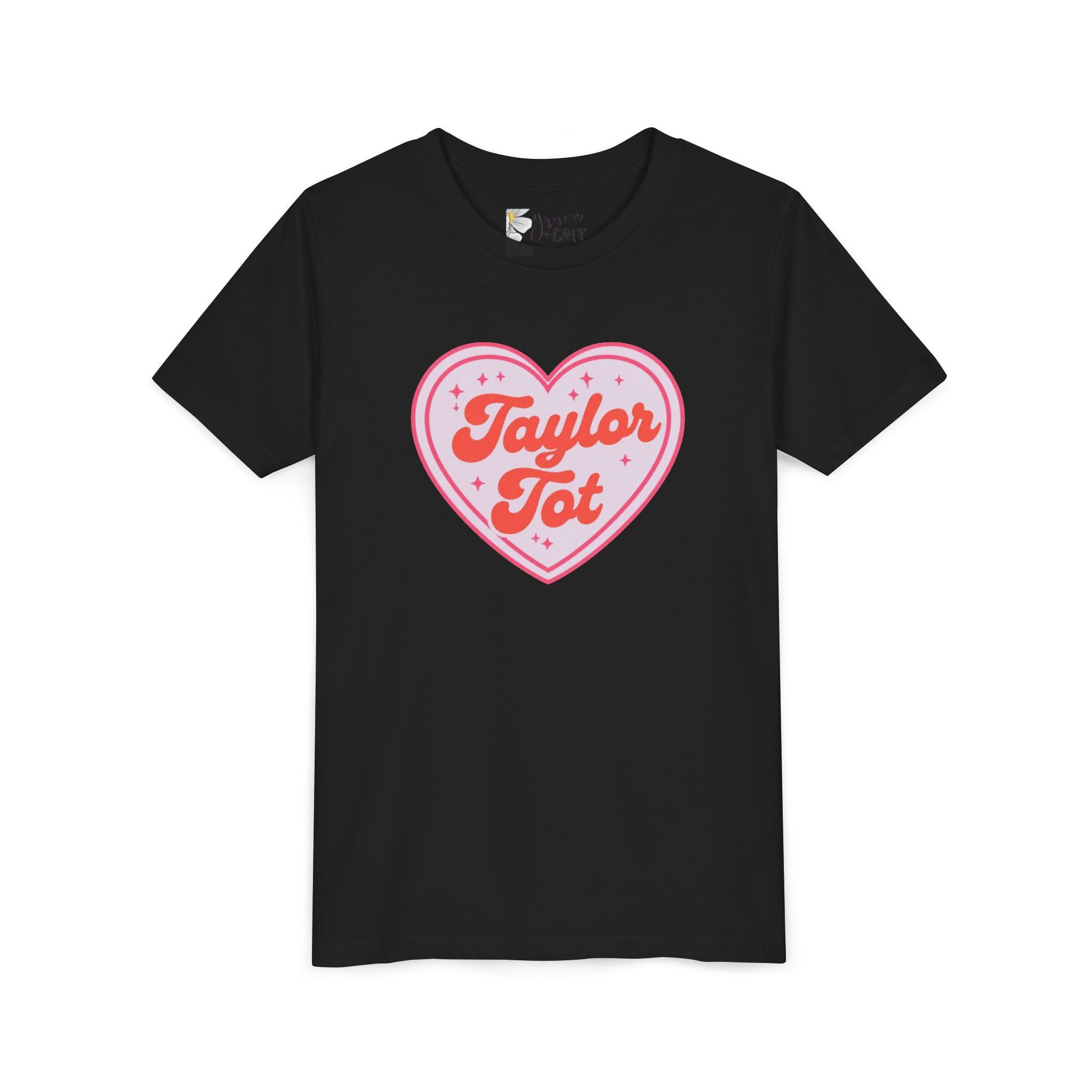 Youth Tee — "Taylor Tot" Pink Heart Kids Shirt