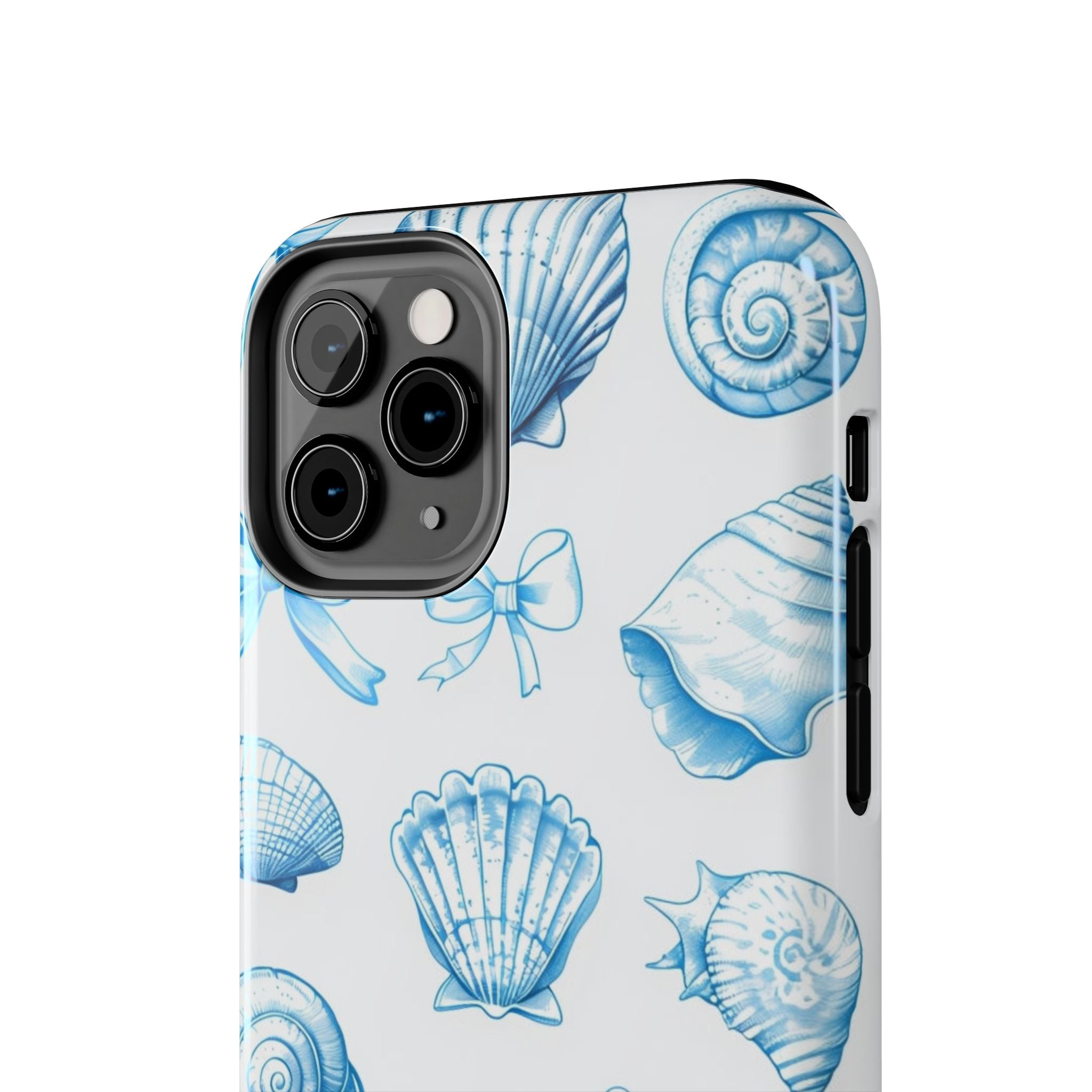 Seashell Blue Tough Phone Case – Coastal Shell Pattern Protective Cover