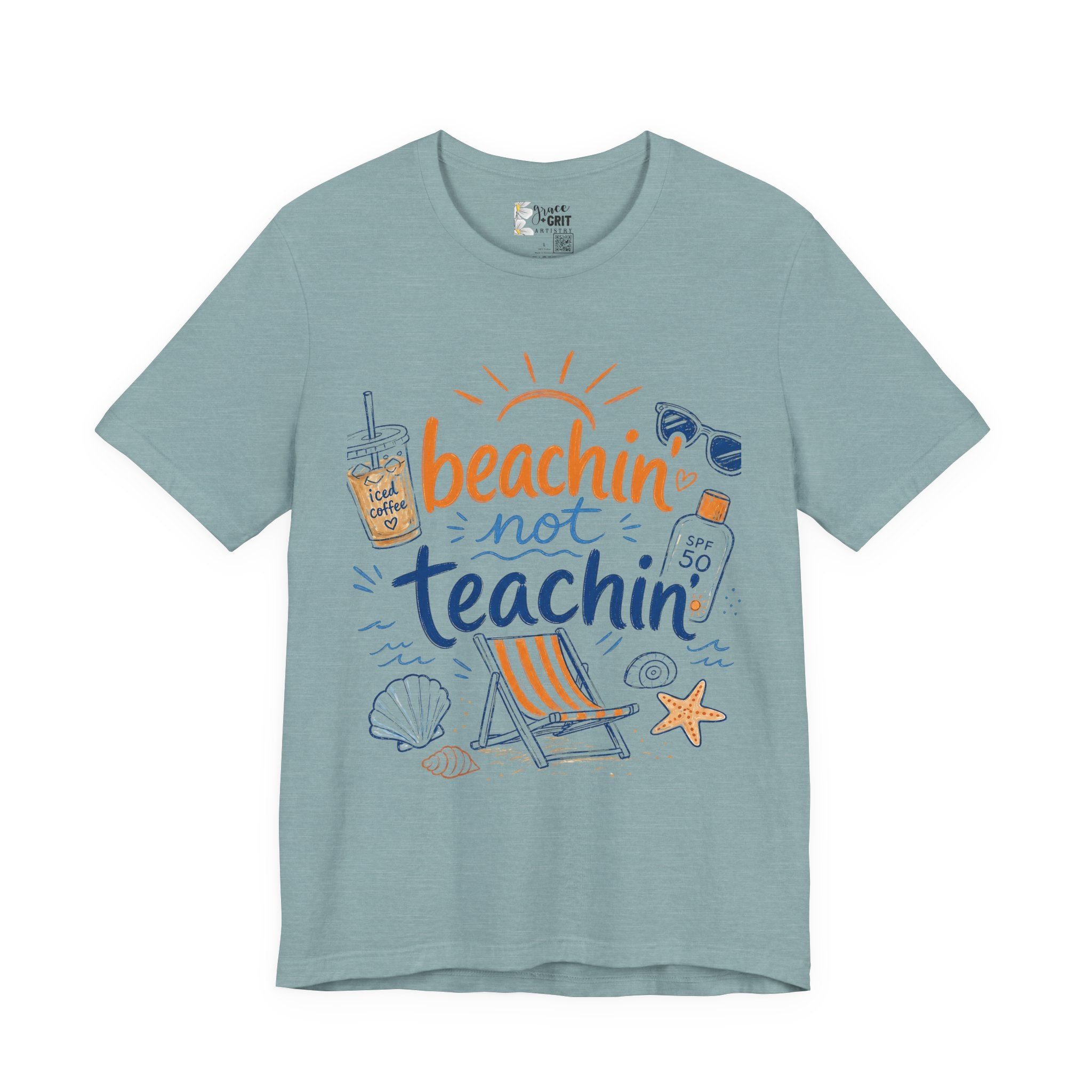 Beachin' Not Teachin' Tee — Summer Teacher Vacation T‑Shirt