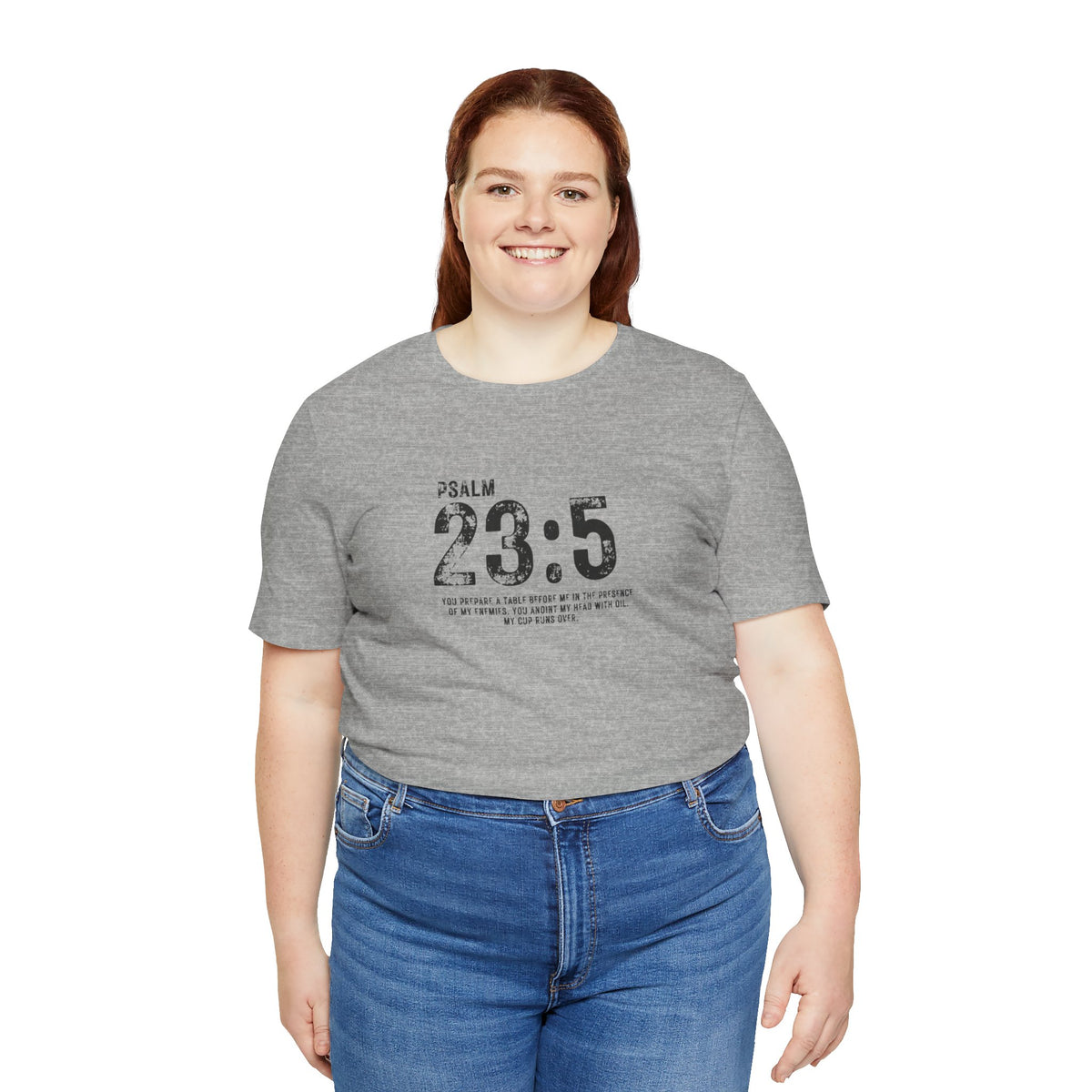 Psalm 23:5 T‑Shirt — Christian Inspirational Scripture Tee