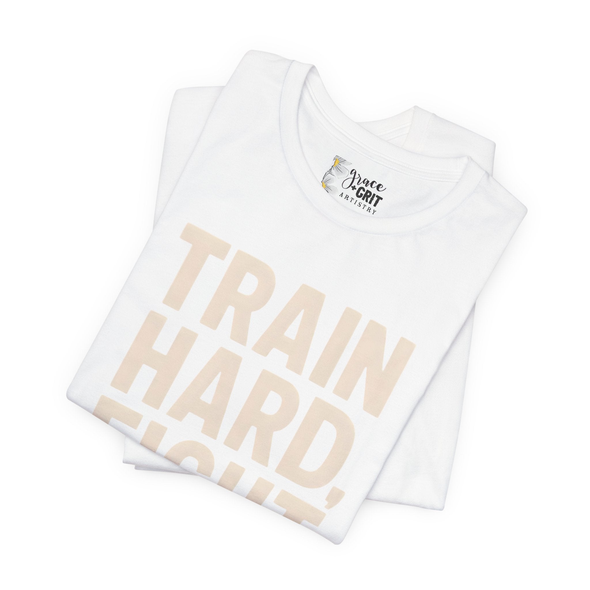 Train Hard Fight Easy Tee | Motivational Gym Workout Shirt