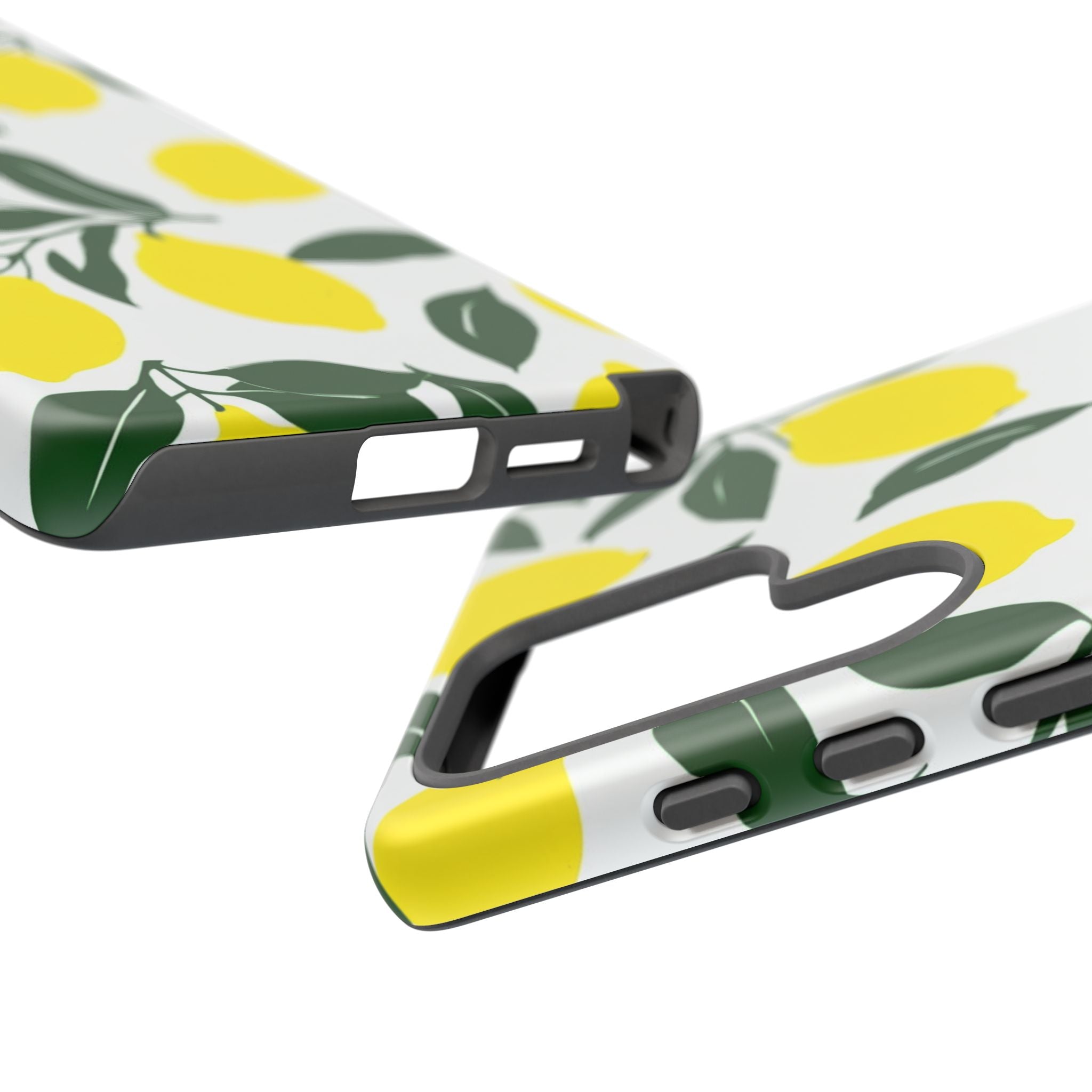 Lemon Pattern Tough Phone Case — Bright Citrus Protective Cover