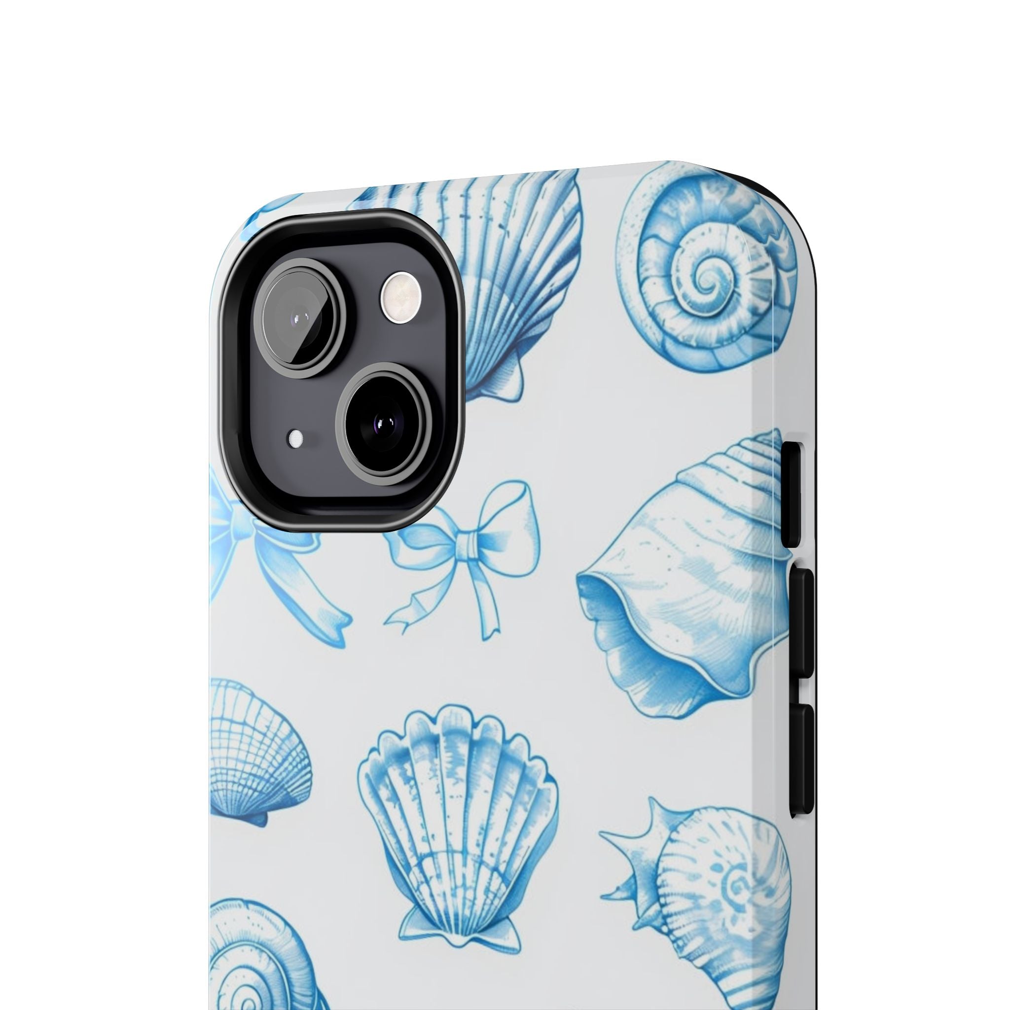 Seashell Blue Tough Phone Case – Coastal Shell Pattern Protective Cover