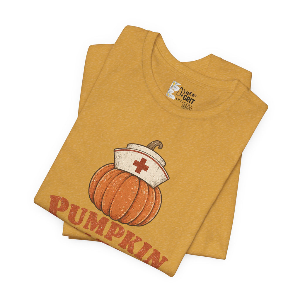 Pumpkin Patch Nurse T-Shirt — Fall Halloween Nurse Tee