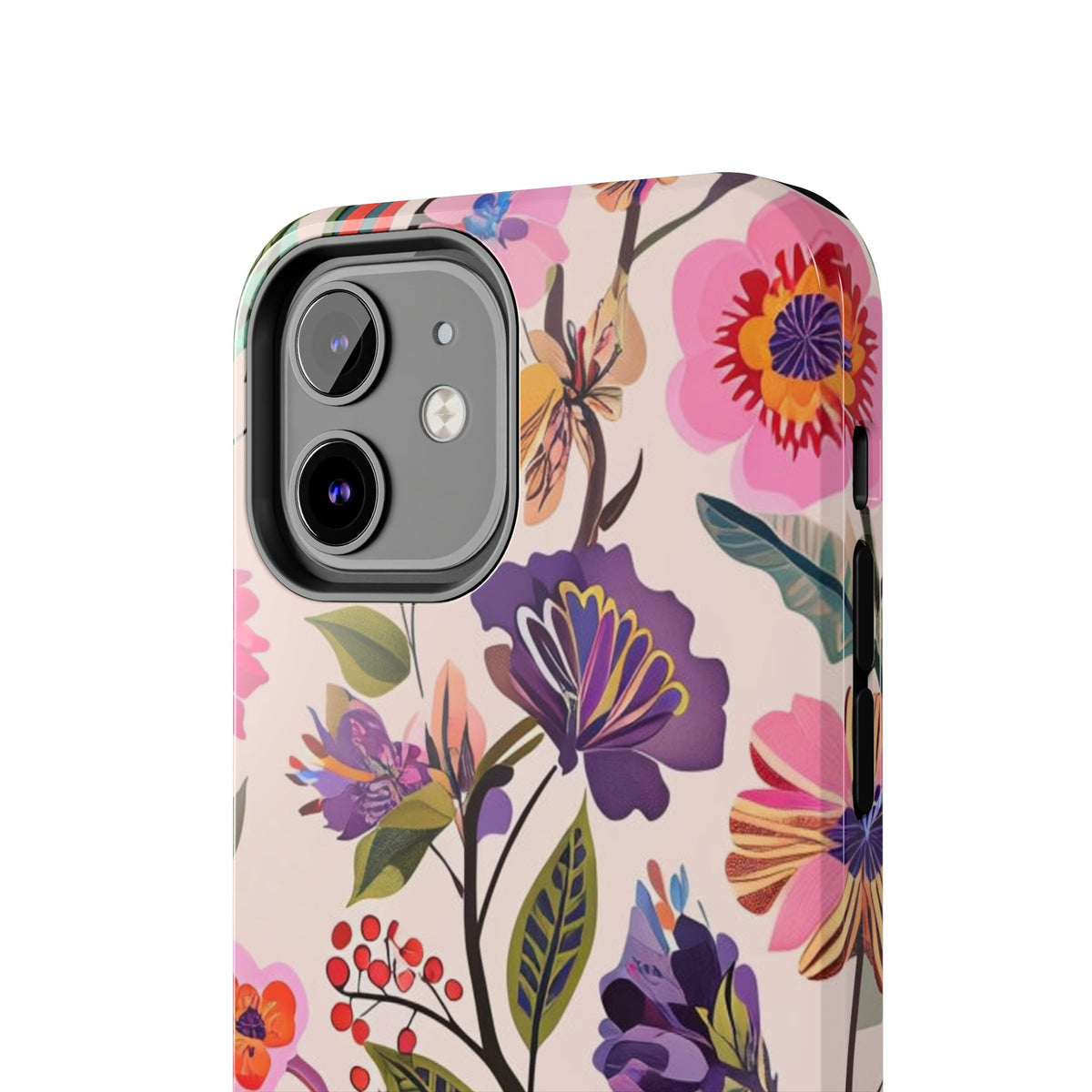 Floral Tough Phone Case – Colorful Botanical Flower Design