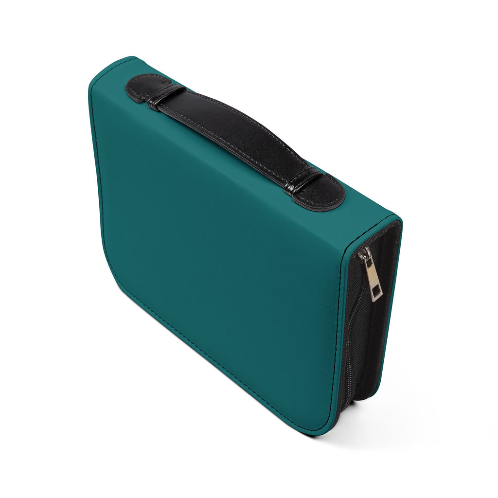 Bible Cover — "Make Heaven Crowded" Zippered Teal Bible Case