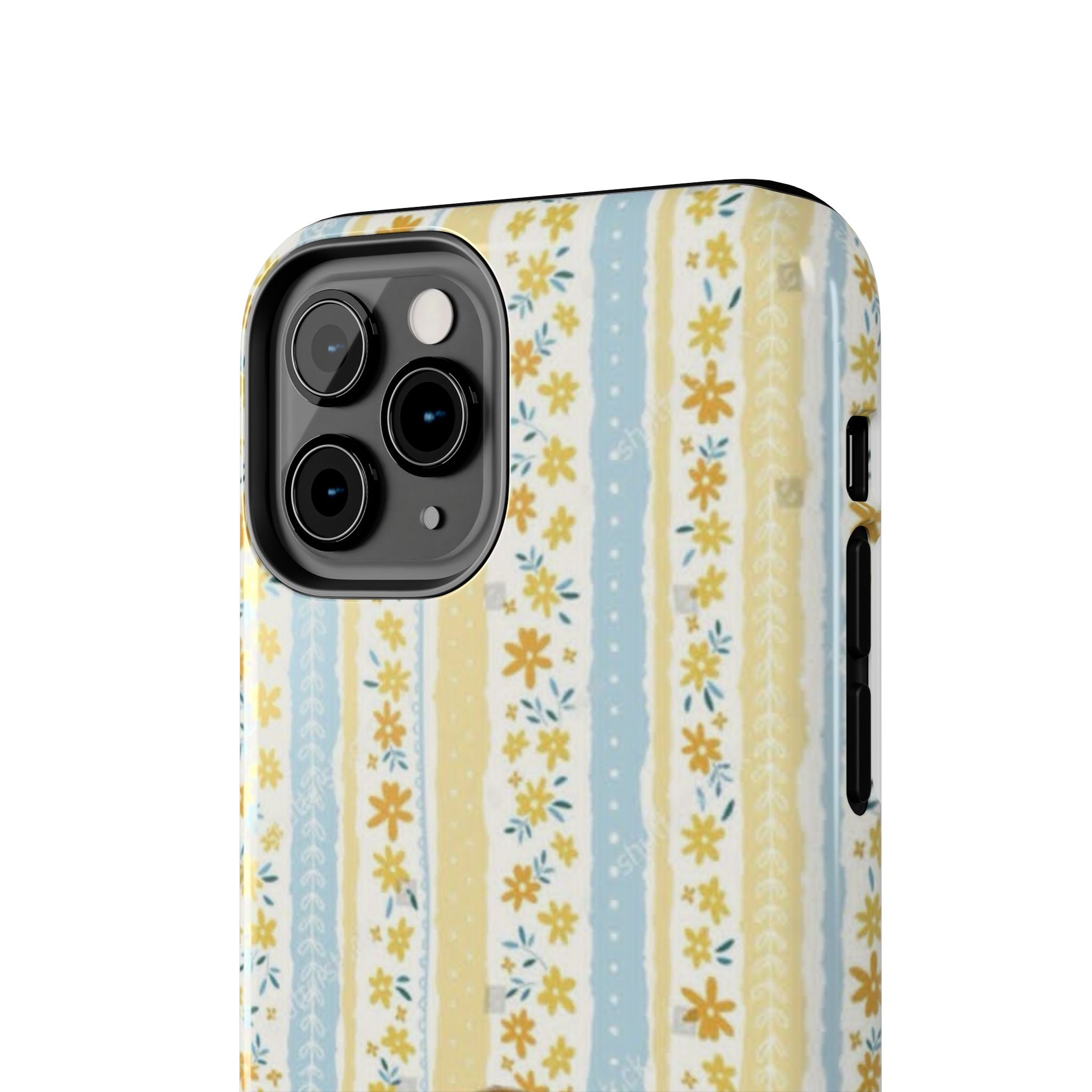 Cowboy Goose Tough Phone Case — Cute Farm Animal iPhone Case with Floral Stripes