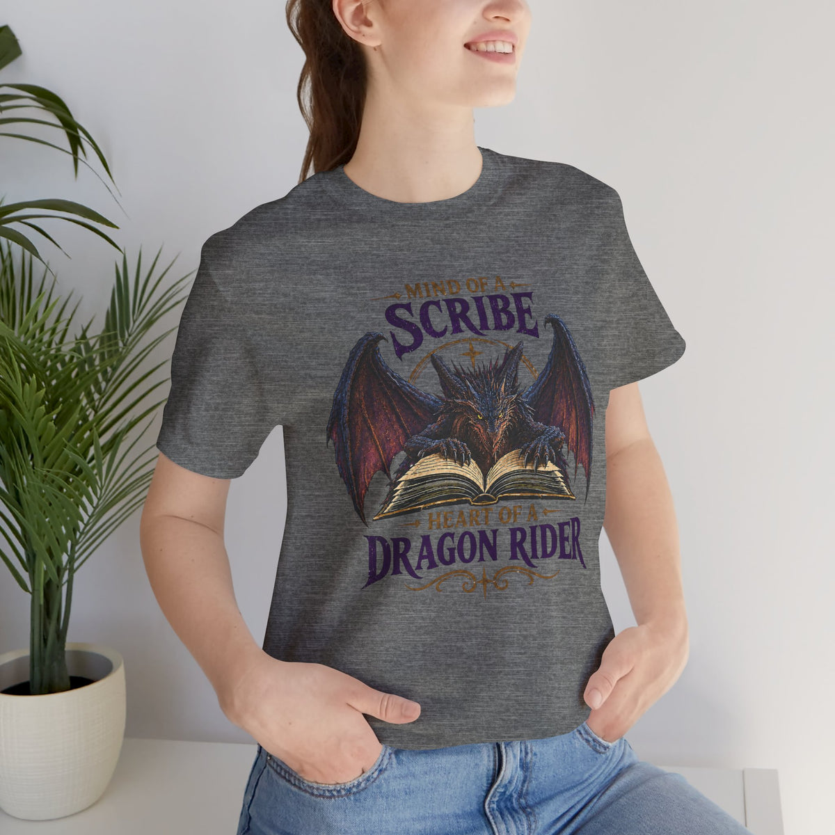Scribe Dragon Rider T-Shirt — "Mind of a Scribe, Heart of a Dragon Rider" Fantasy Tee