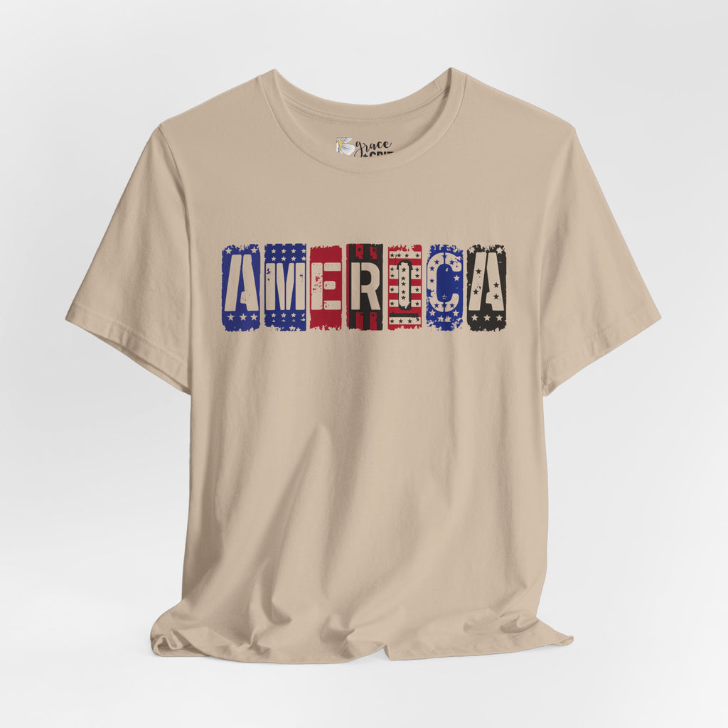 America Vintage Flag Tee — Patriotic 4th of July T‑Shirt
