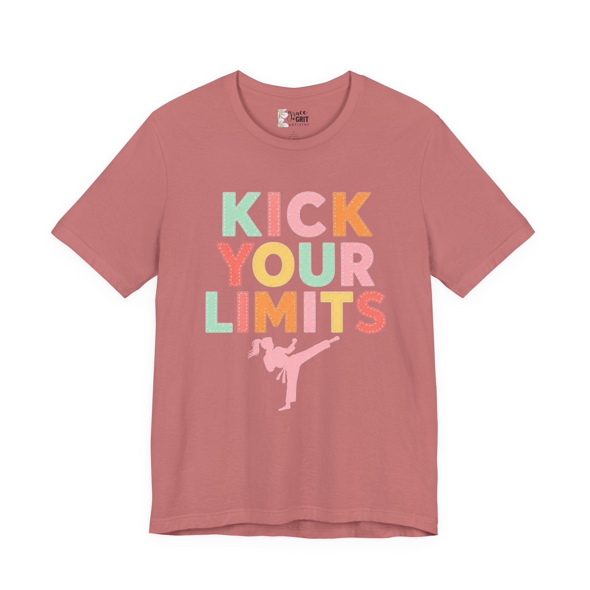 Kick Your Limits T-Shirt | Motivational Martial Arts Graphic Tee