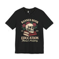 Banned Book Skull with Roses T-Shirt | Education Stack Tee