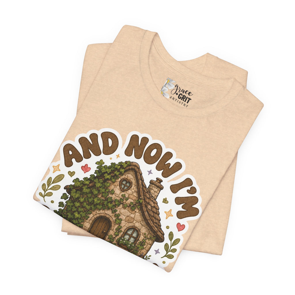 Covered in You Cottage Tee — Vintage Floral Cozy House Graphic Shirt