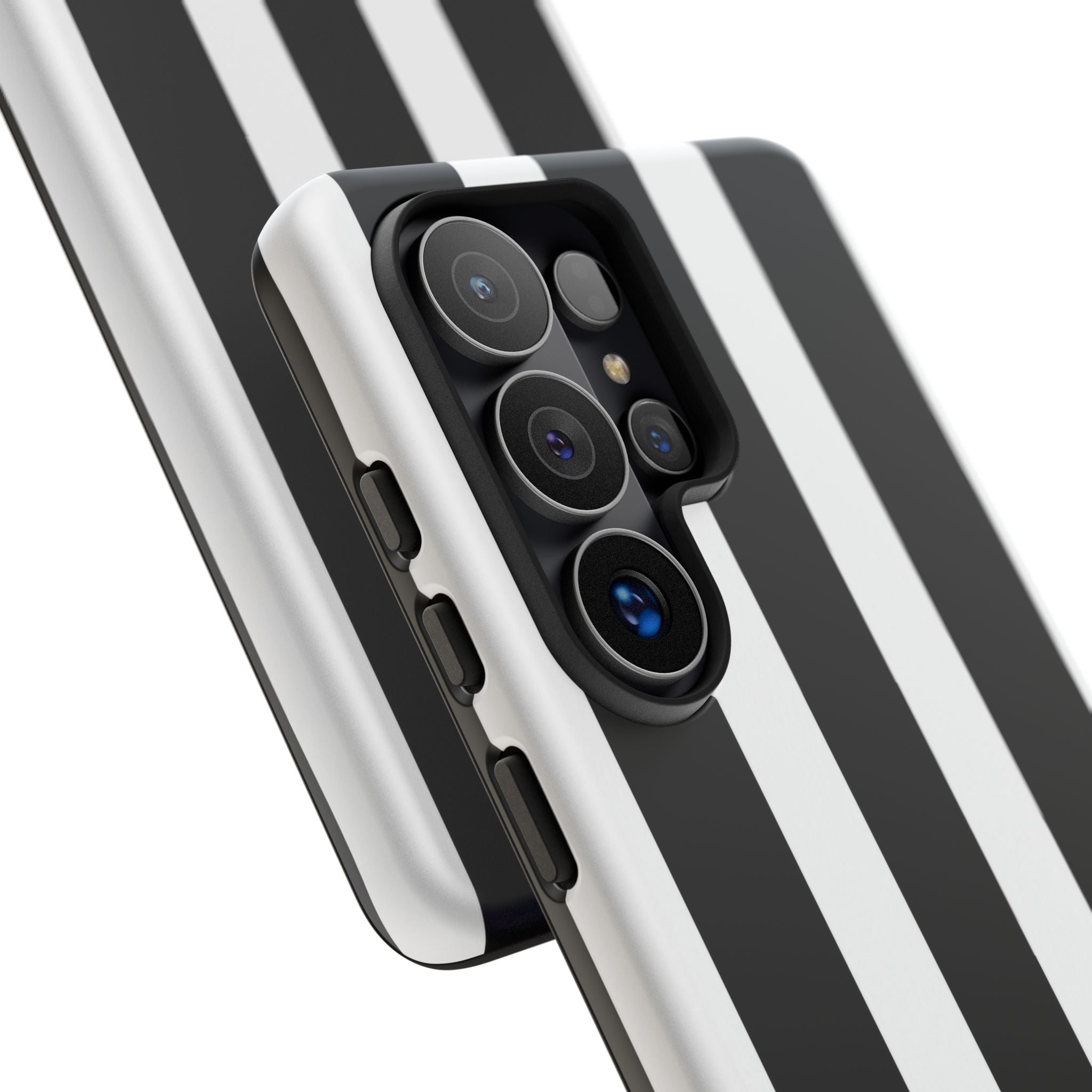 Black & White Vertical Stripe Phone Case — Tough Protective iPhone Cover