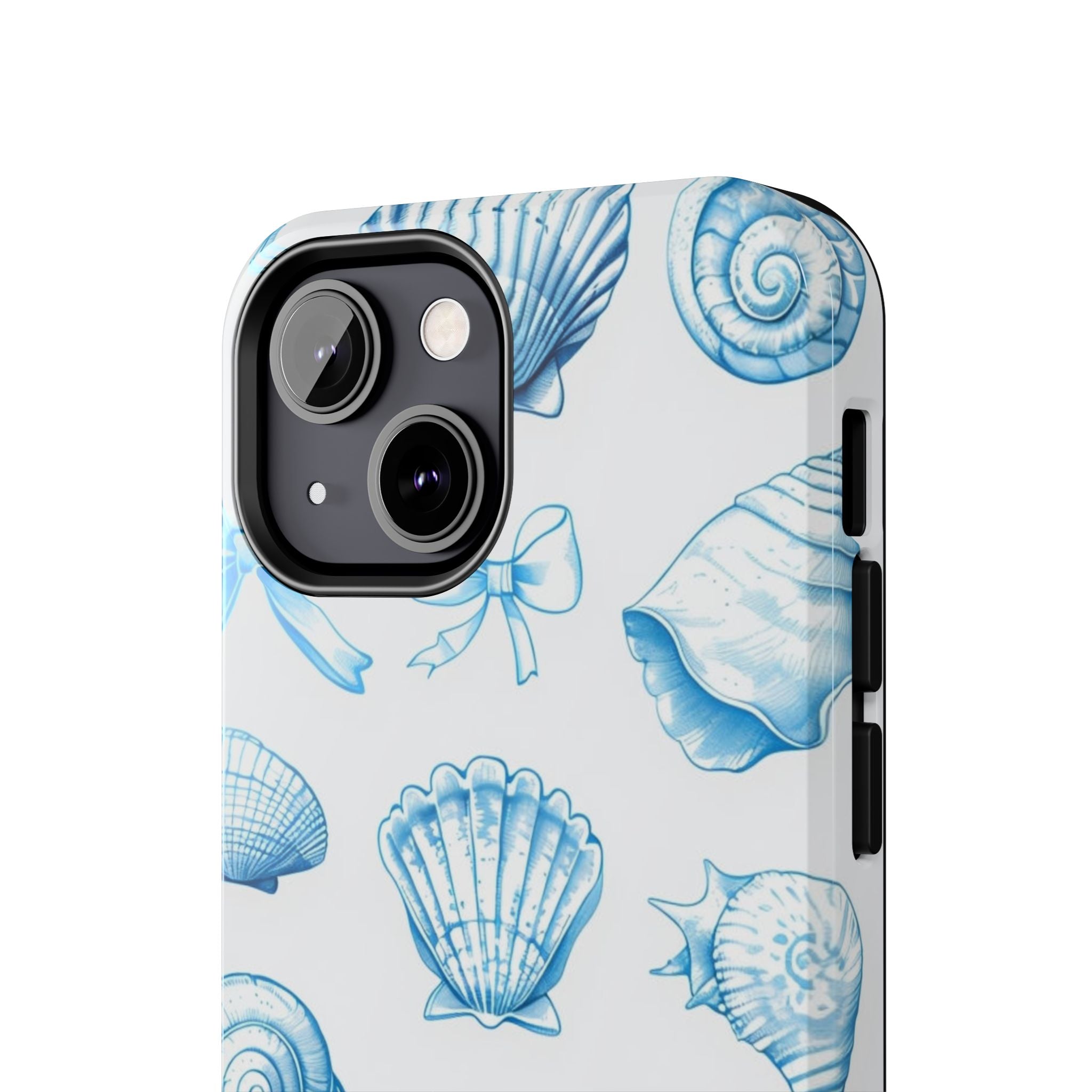 Seashell Blue Tough Phone Case – Coastal Shell Pattern Protective Cover