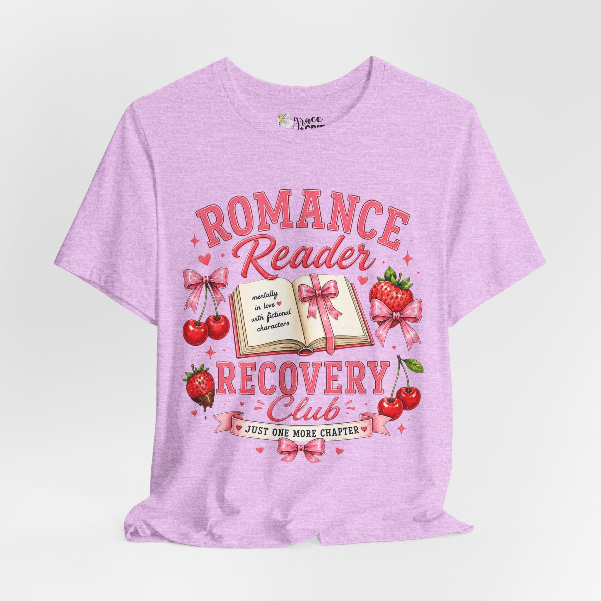 Romance Reader Recovery Club Tee — “Just One More Chapter” Graphic Shirt