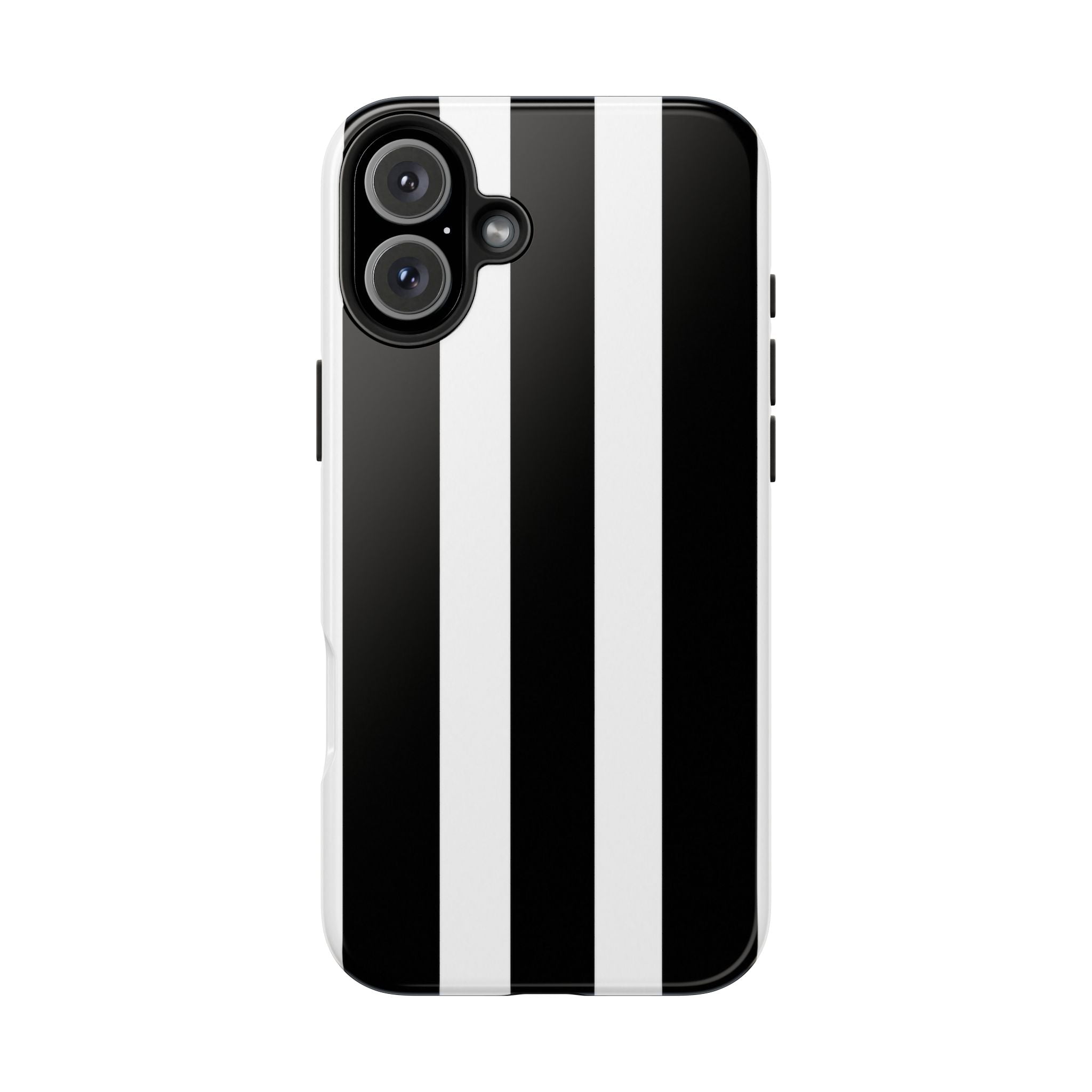 Black & White Bold Stripe Phone Case — Tough Protective Cover