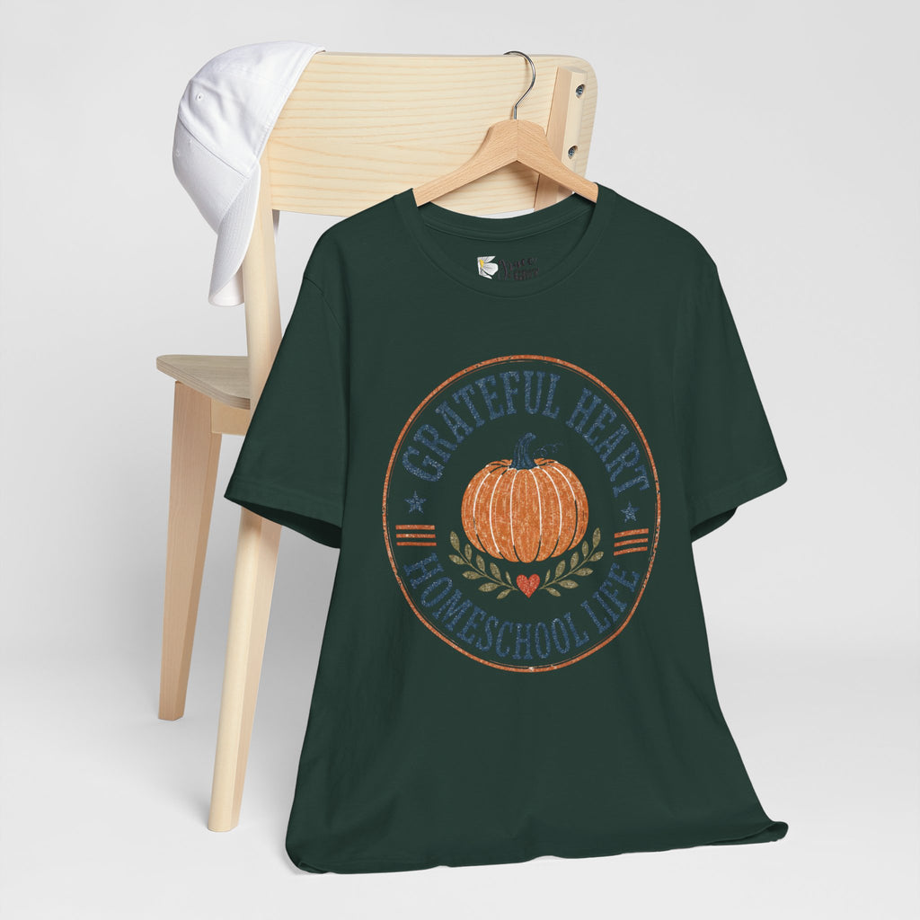 Grateful Hearts Thanksgiving Pumpkin Tee