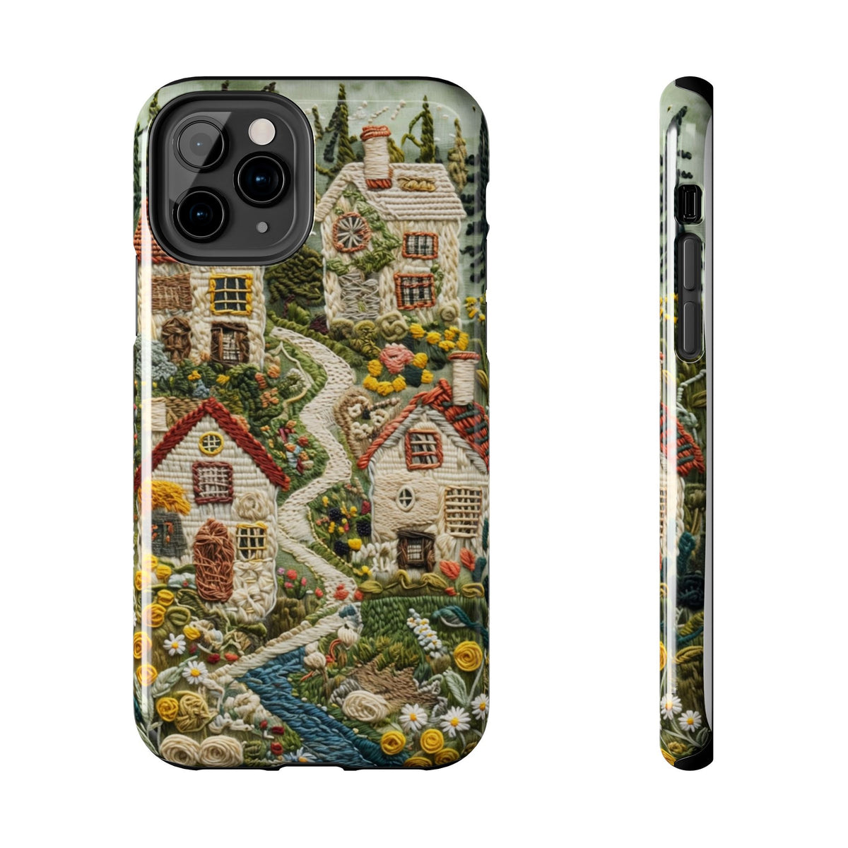 Cozy Cottagecore Village Tough Phone Case
