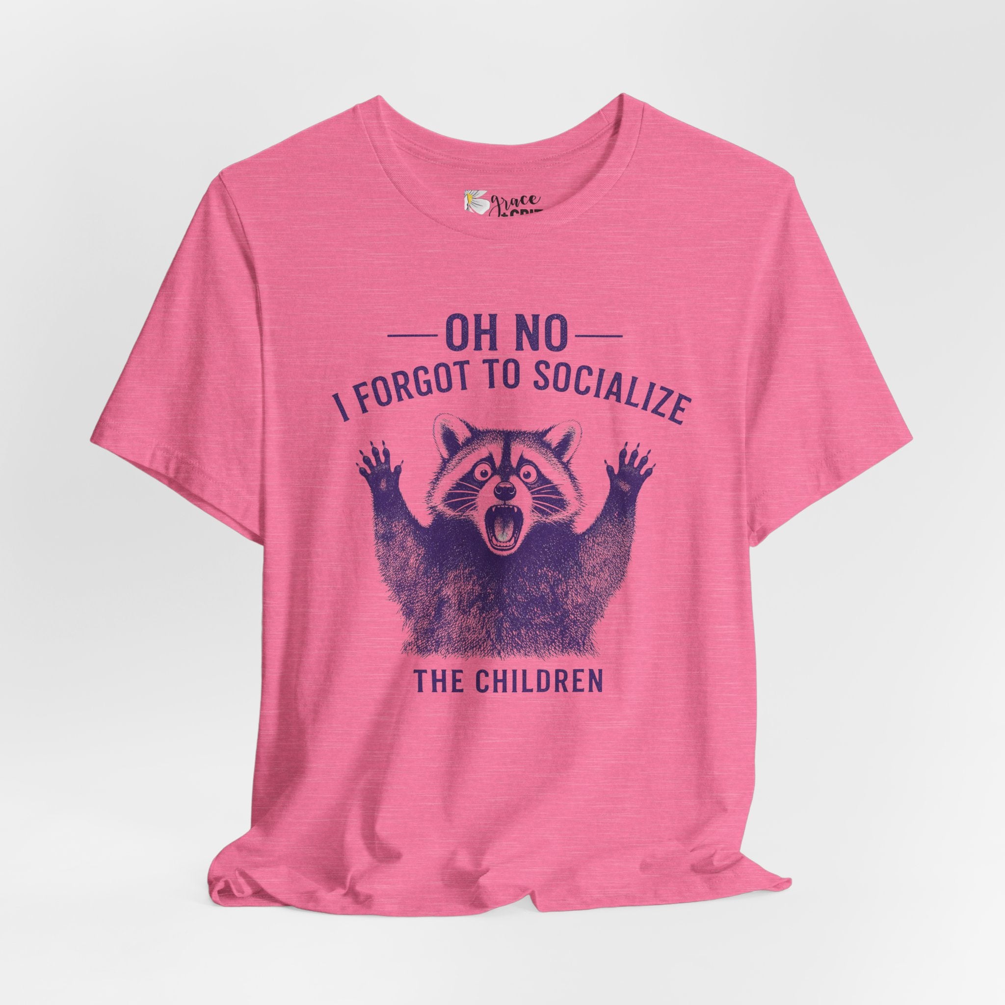 Oh No I Forgot To Socialize The Children T-Shirt — Funny Raccoon Graphic Tee