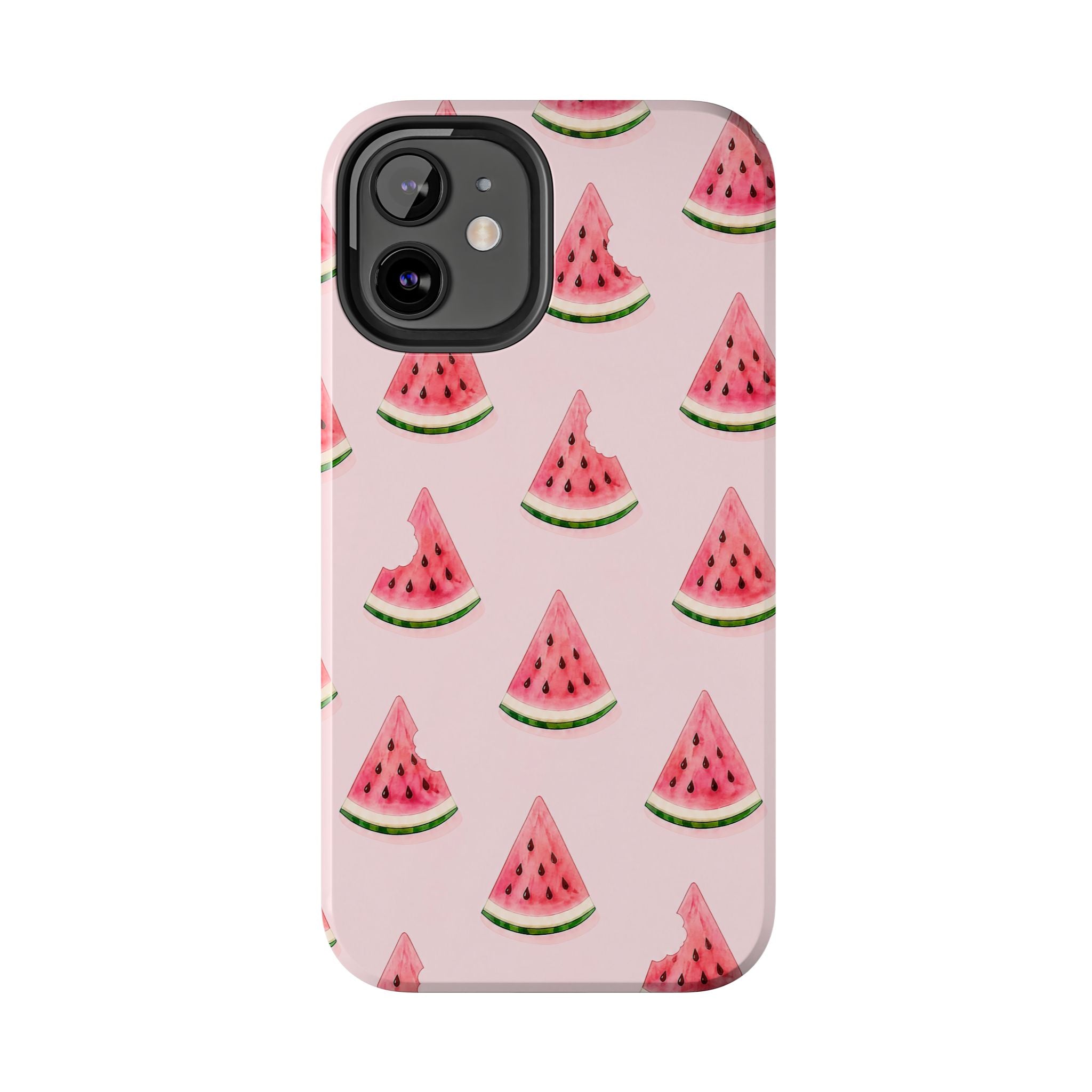 Watermelon Slice Tough Phone Case — Pink Fruit Pattern, Summer Phone Cover