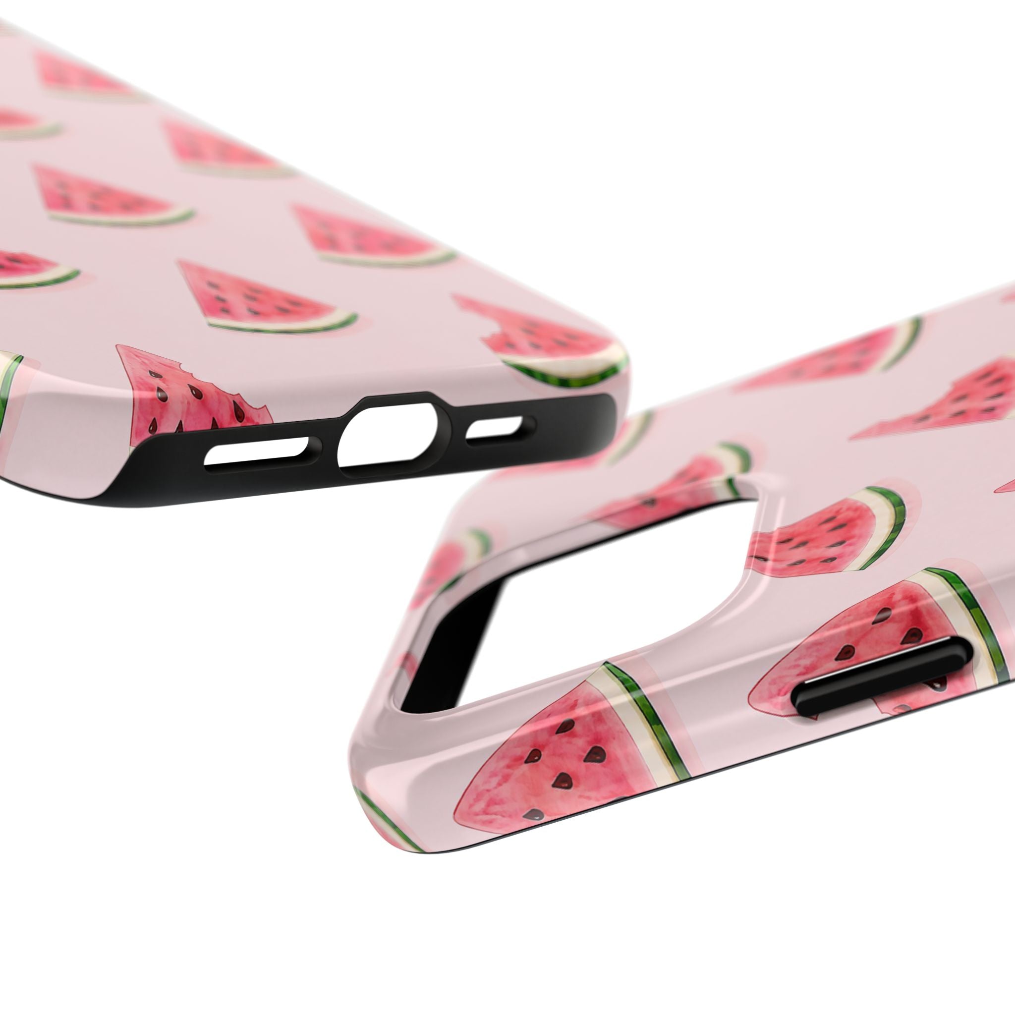 Watermelon Slice Tough Phone Case — Pink Fruit Pattern, Summer Phone Cover