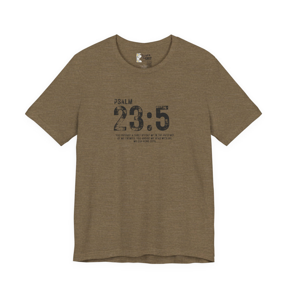 Psalm 23:5 T‑Shirt — Christian Inspirational Scripture Tee