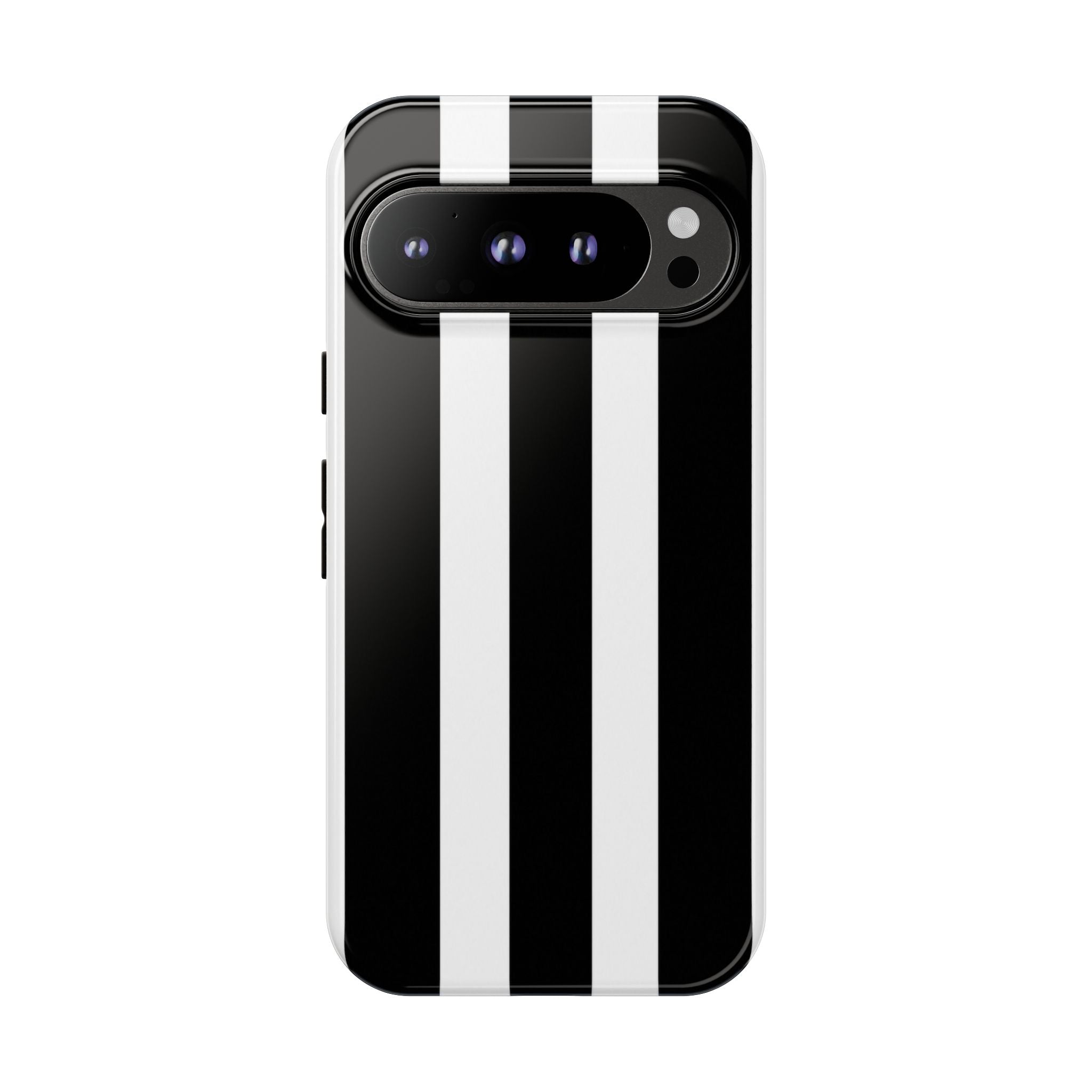 Black & White Vertical Stripe Phone Case — Tough Protective iPhone Cover