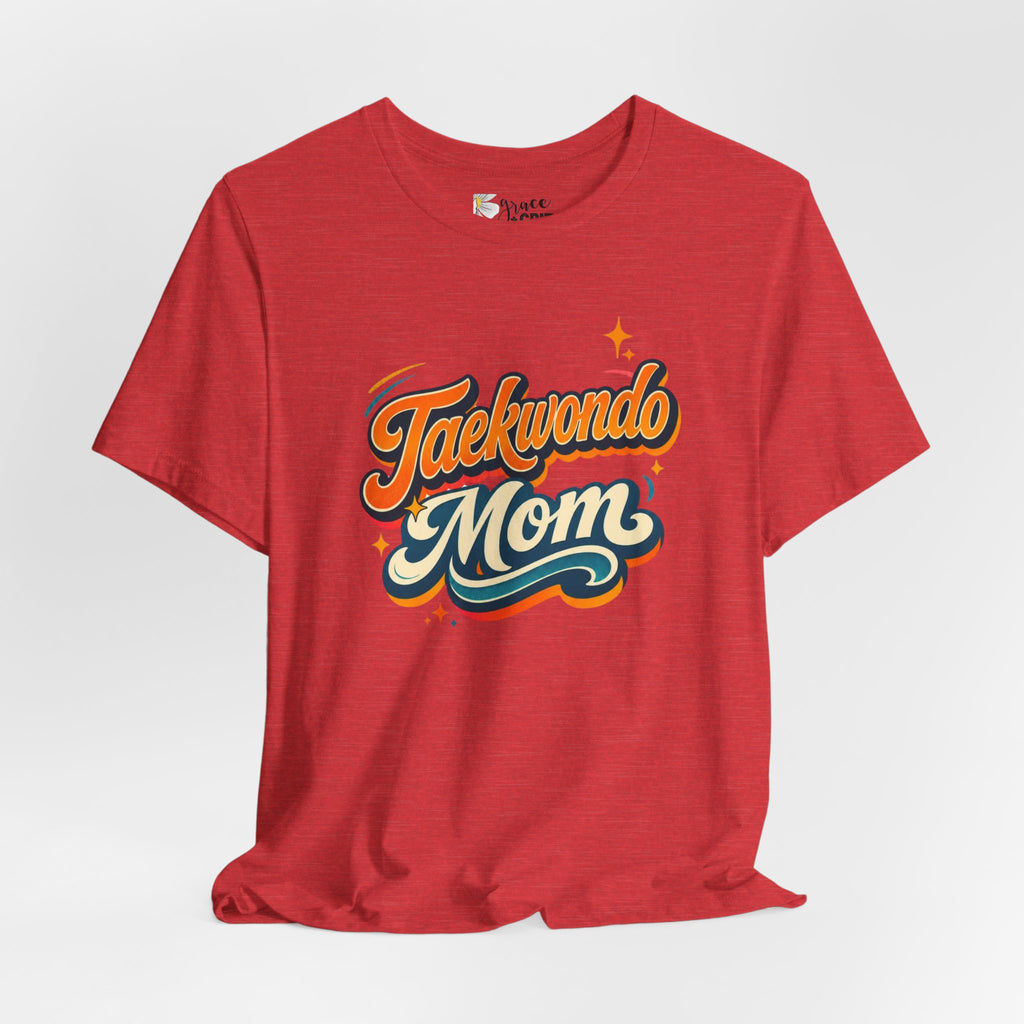 Taekwondo Mom T-Shirt | Retro Script Martial Arts Mom Tee